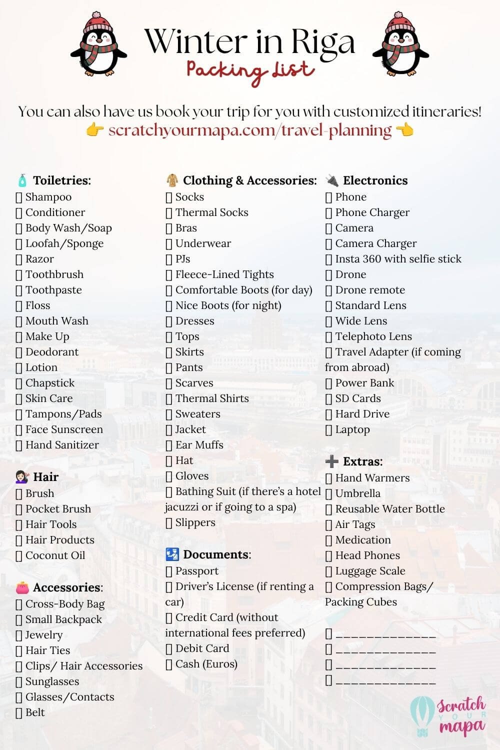 winter in Riga packing list