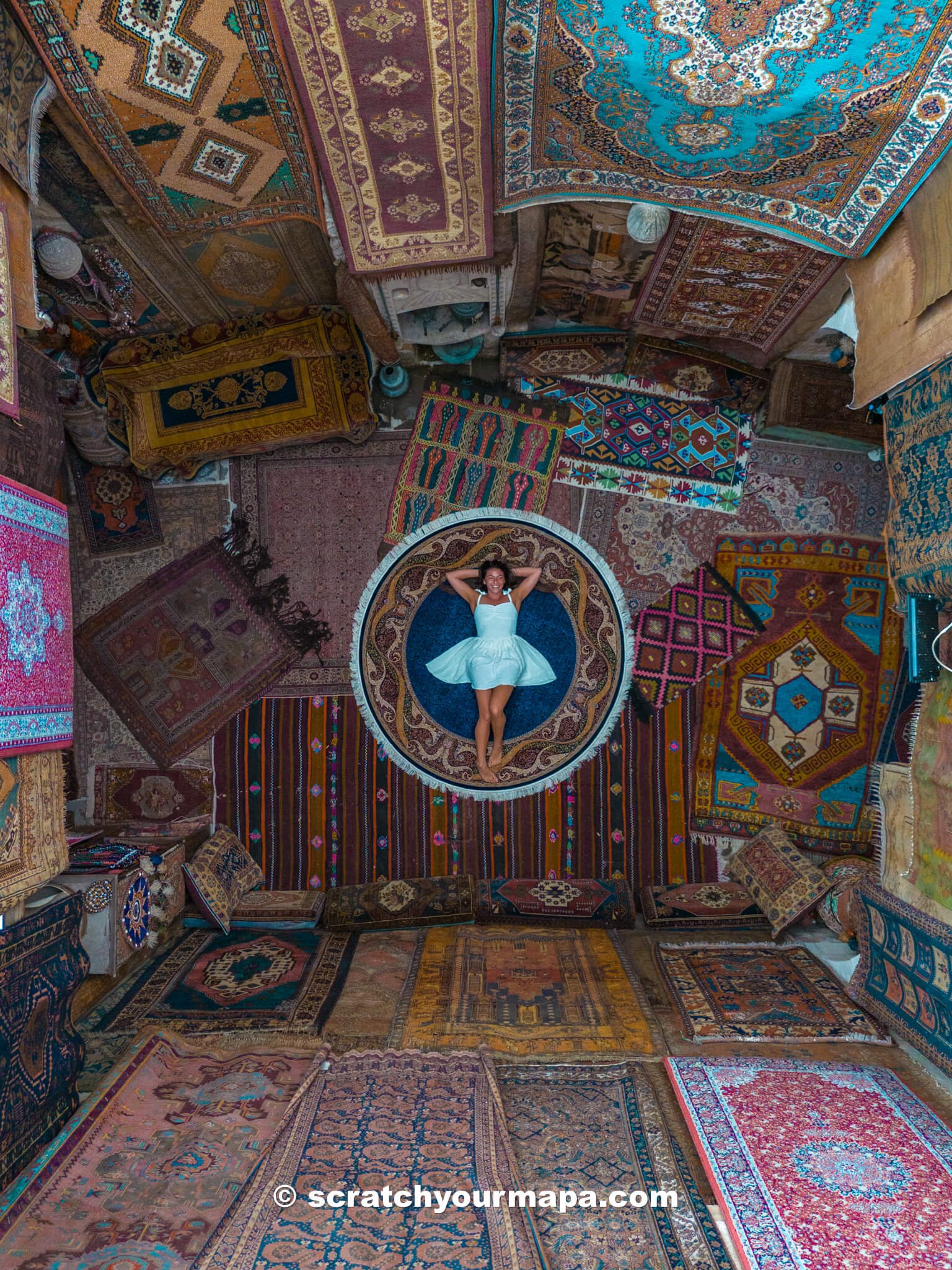 carpet shop photo shoot - unique activities in Cappadocia