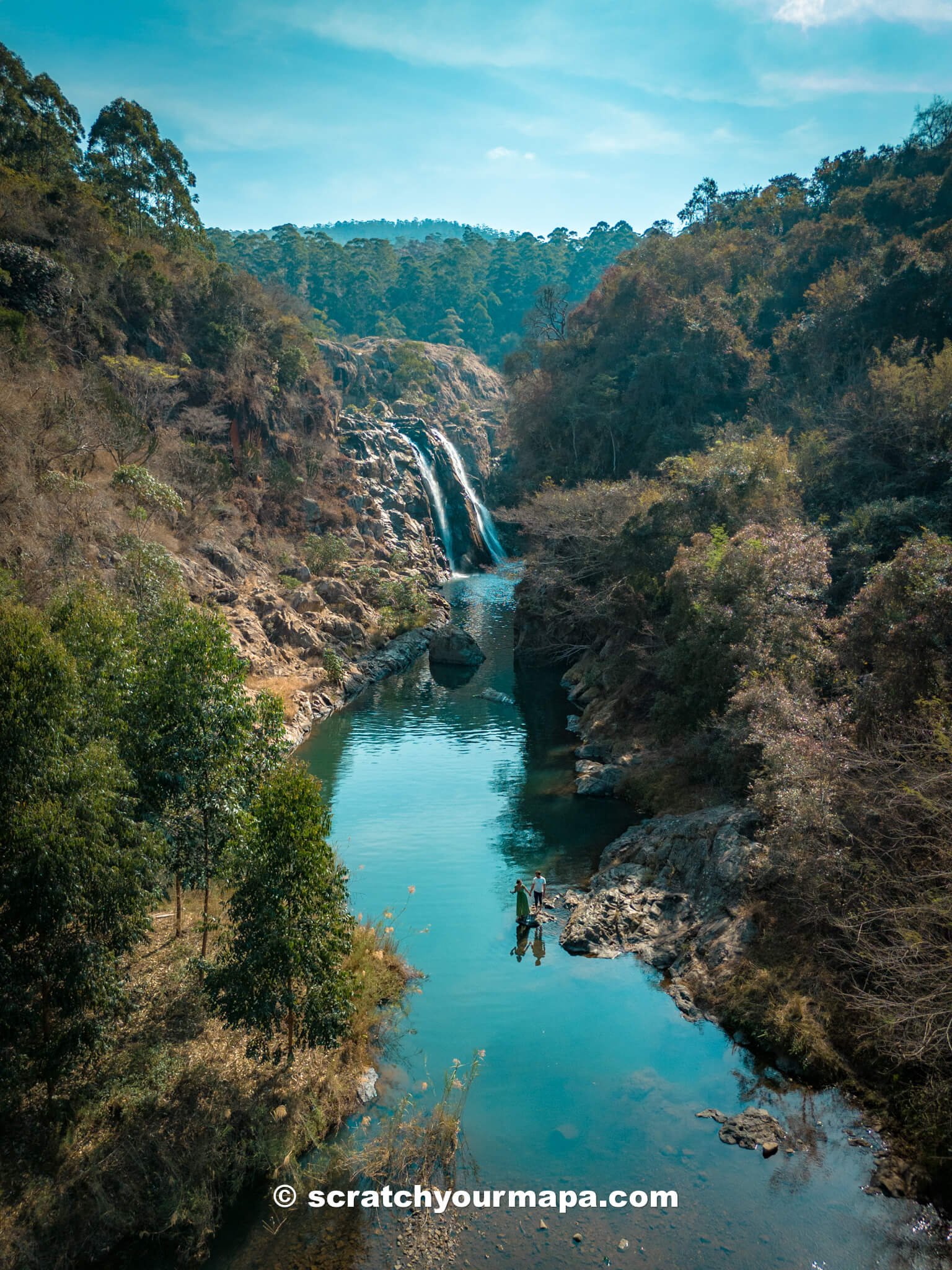 waterfall at the Mantenga Nature Reserve & Cultural Village
