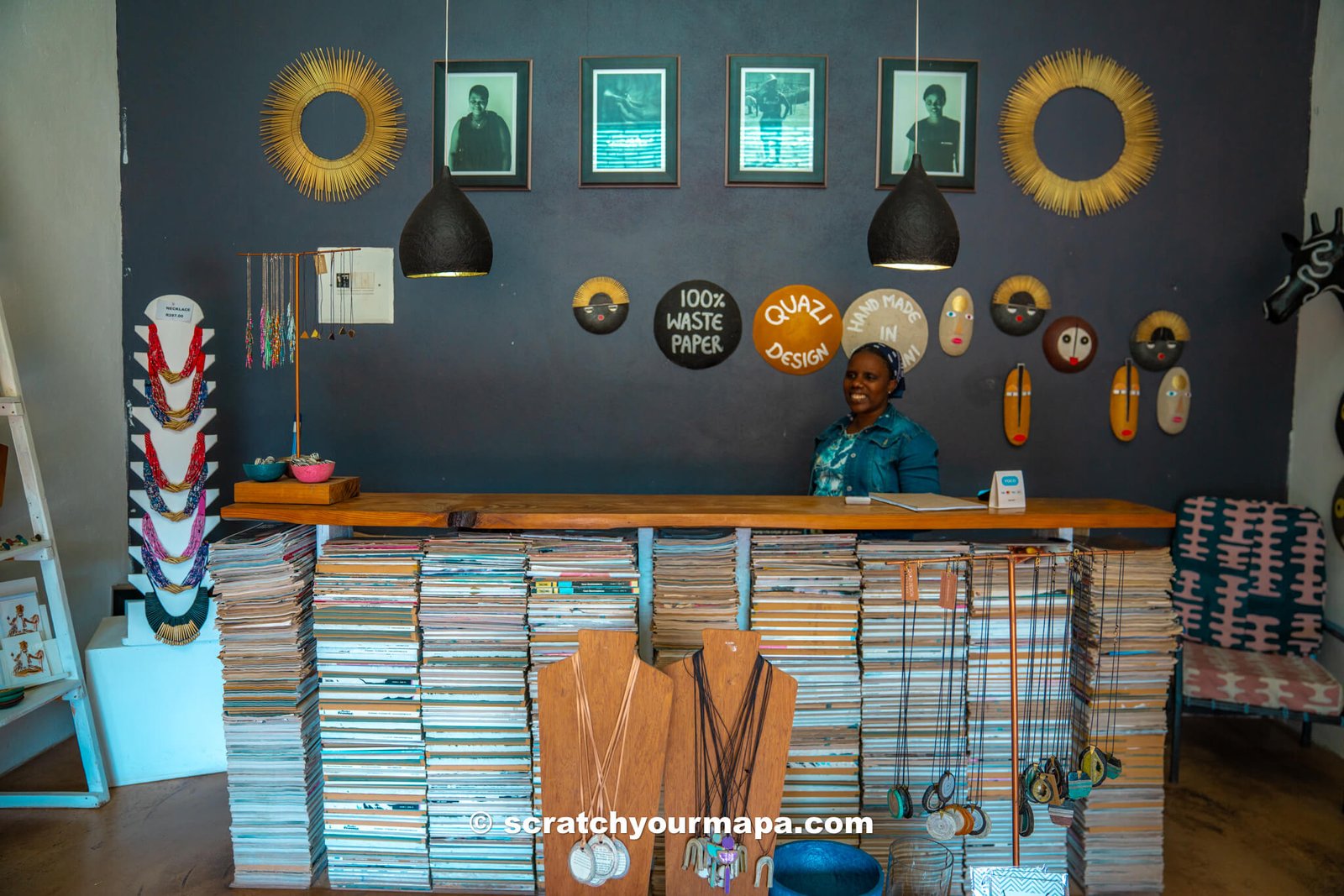 eco-friendly paper jewelry shop at the Ngwenya Glass Factory - the bets things to do in Eswatini