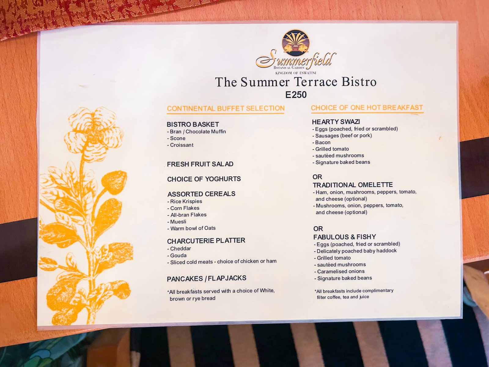menu in Eswatini - Eswatini food guide