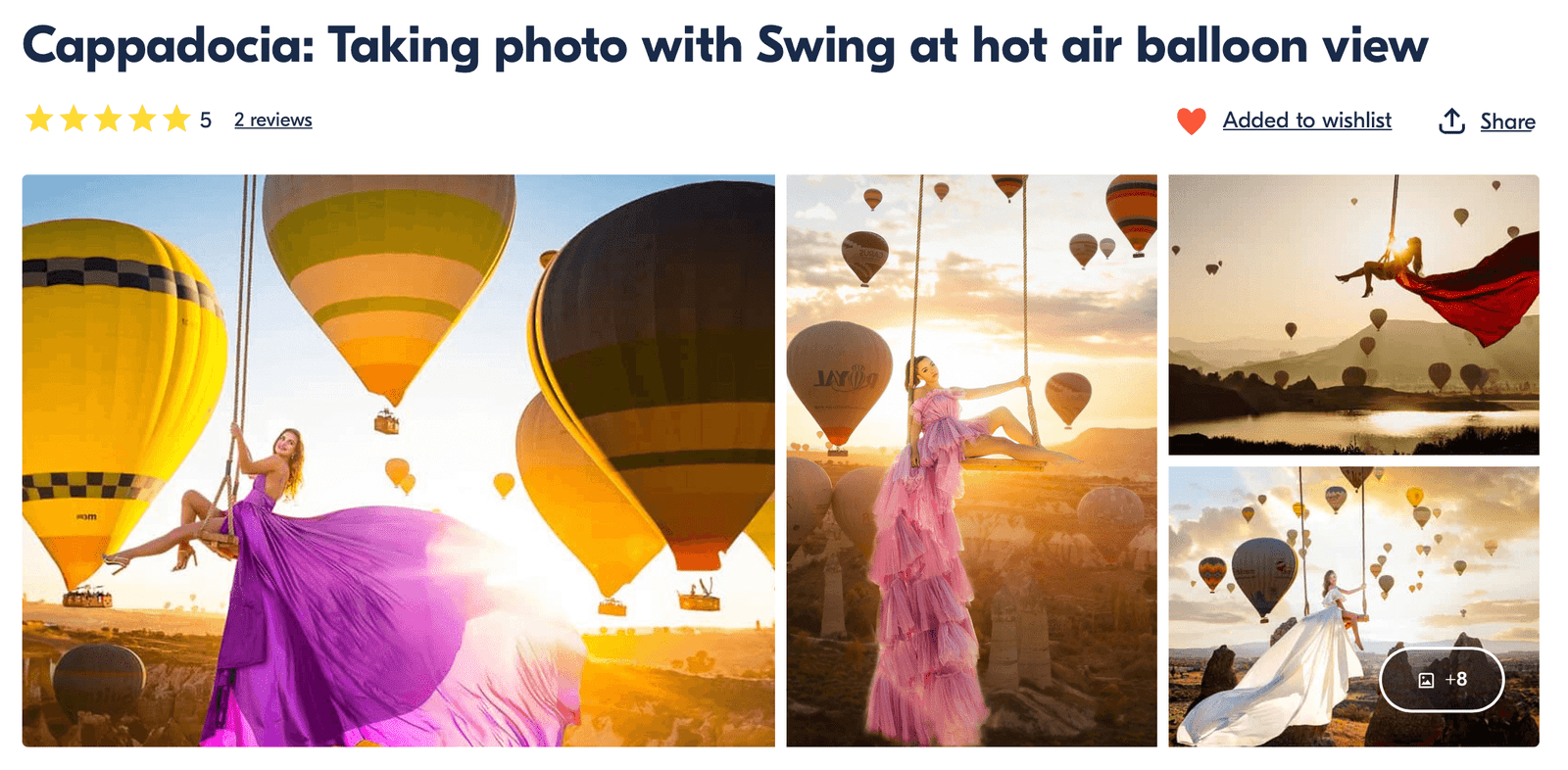 Swing photo shoot - unique activities in Cappadocia