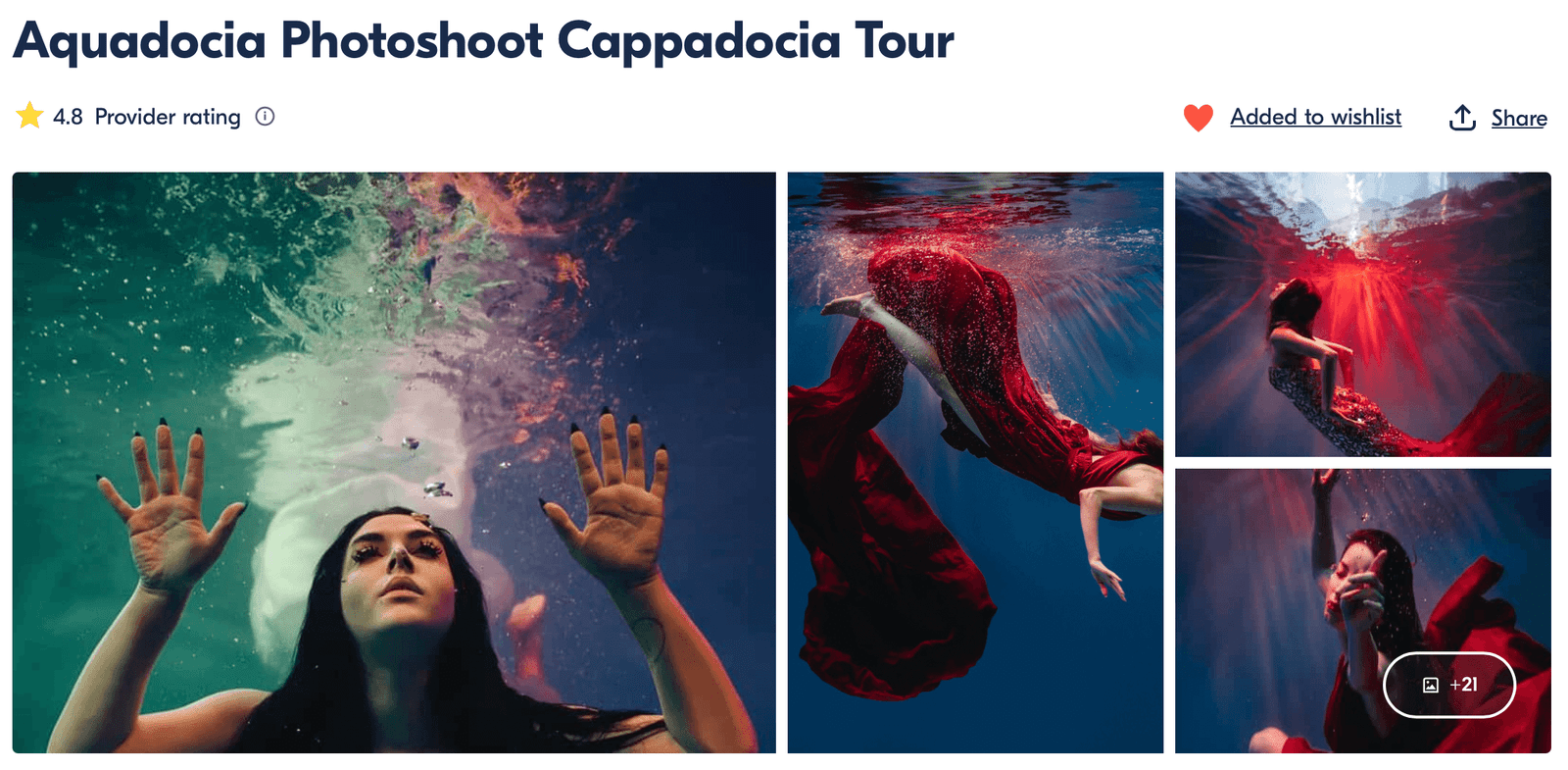 mermaid photo shoot- unique activities in Cappadocia when it rains