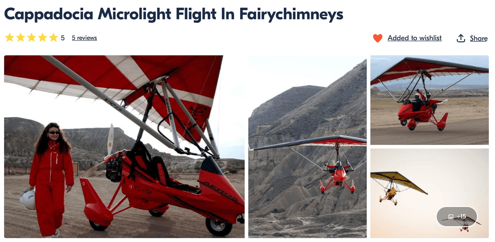 Microlight flight - unique things to do in Cappadocia