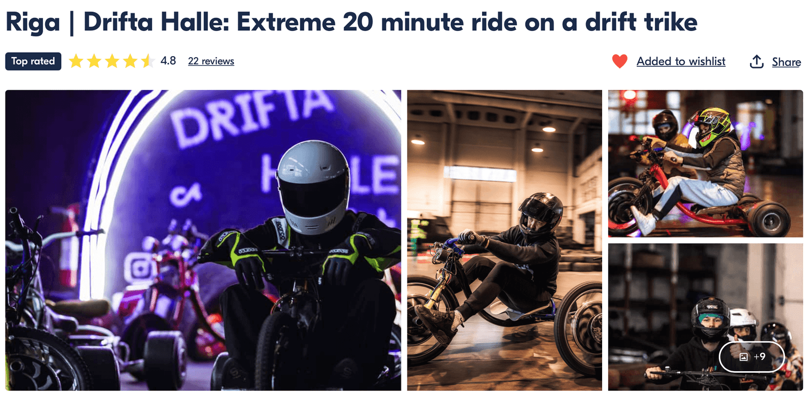Riga drift bike - unique tours in Riga