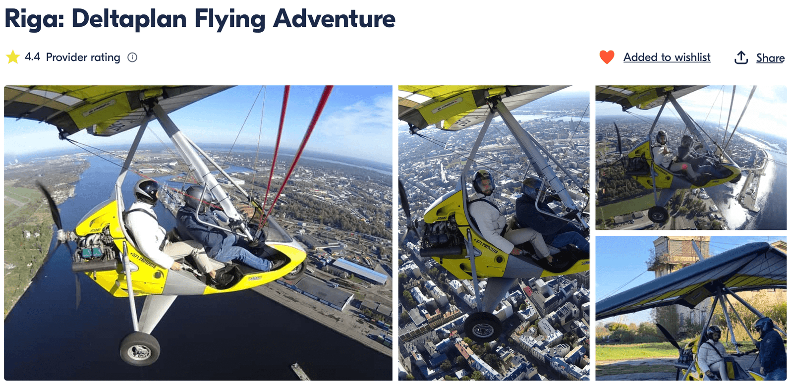 Deltapan flying adventure - best tours in Riga