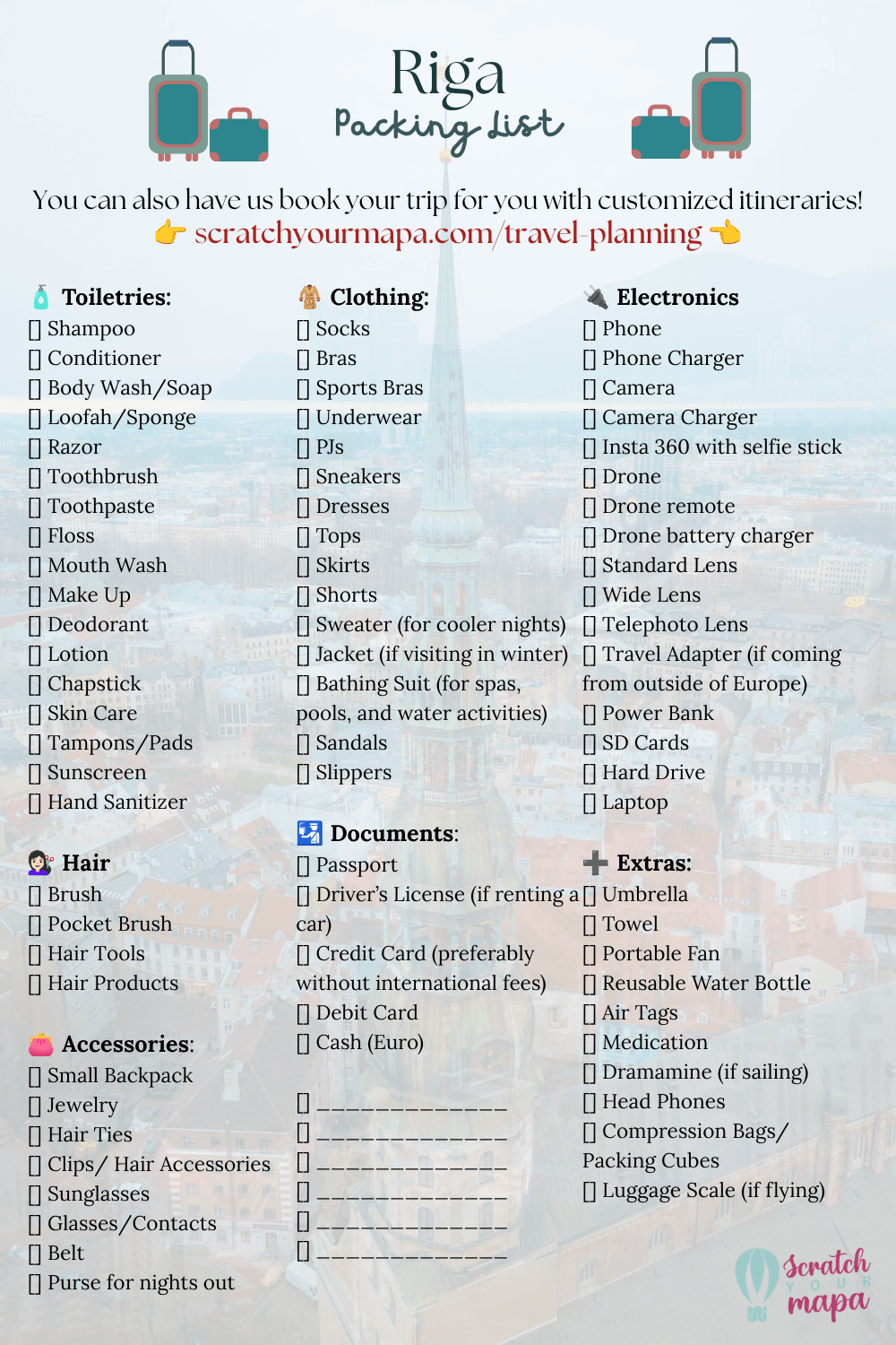 summer in Riga packing list