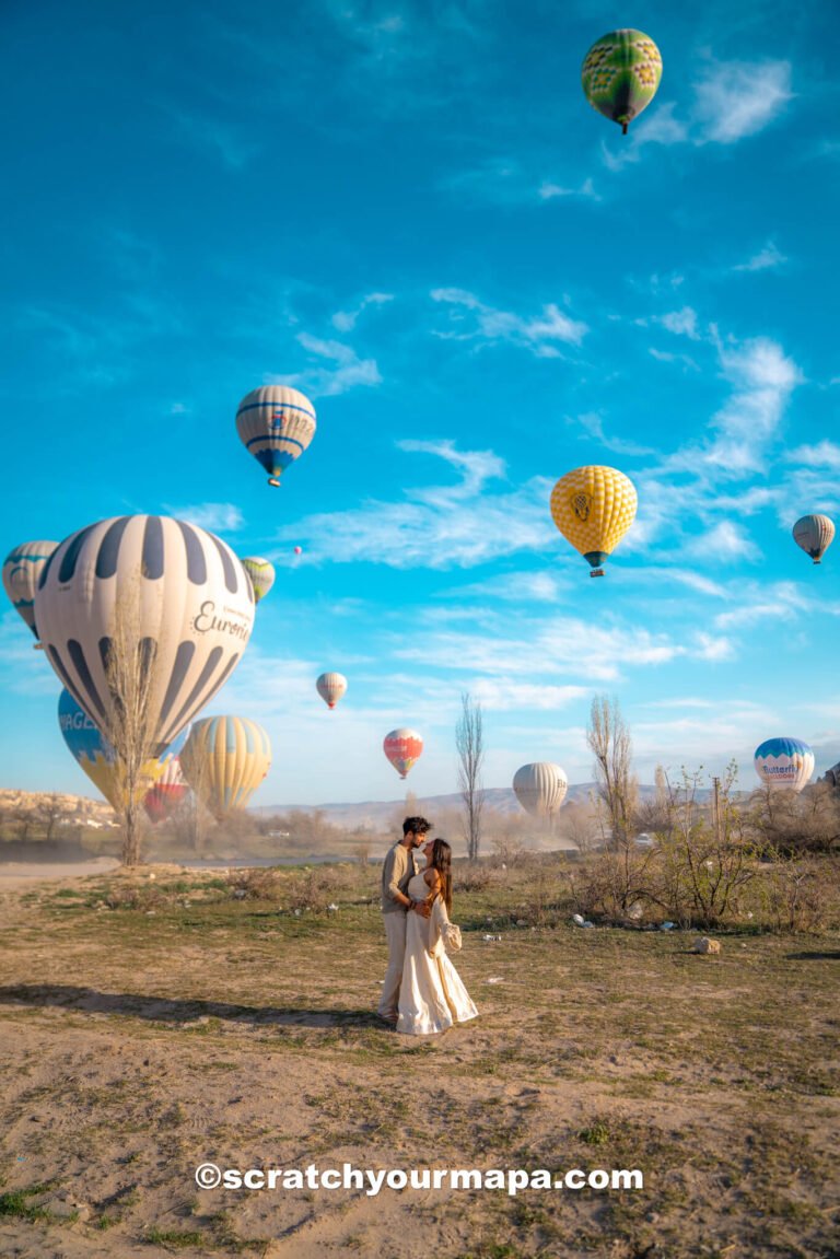 the best spots for hot air balloon views in Cappadocia