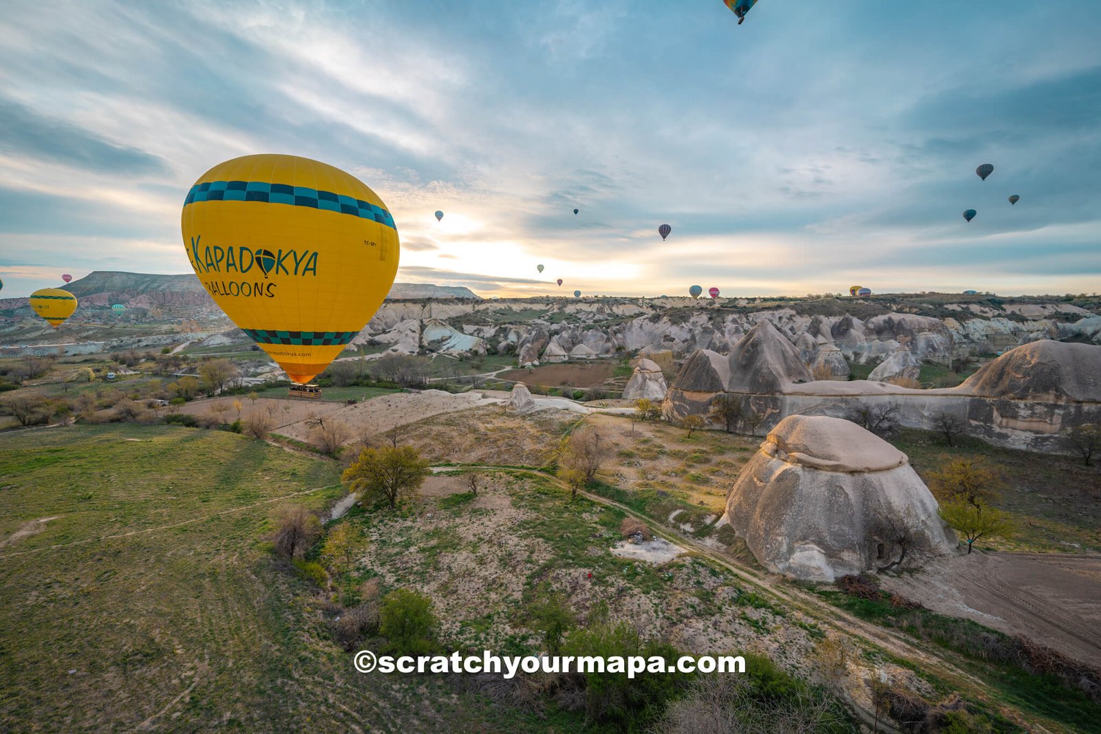 Cappadocia hot air balloon ride over fairy chimneys