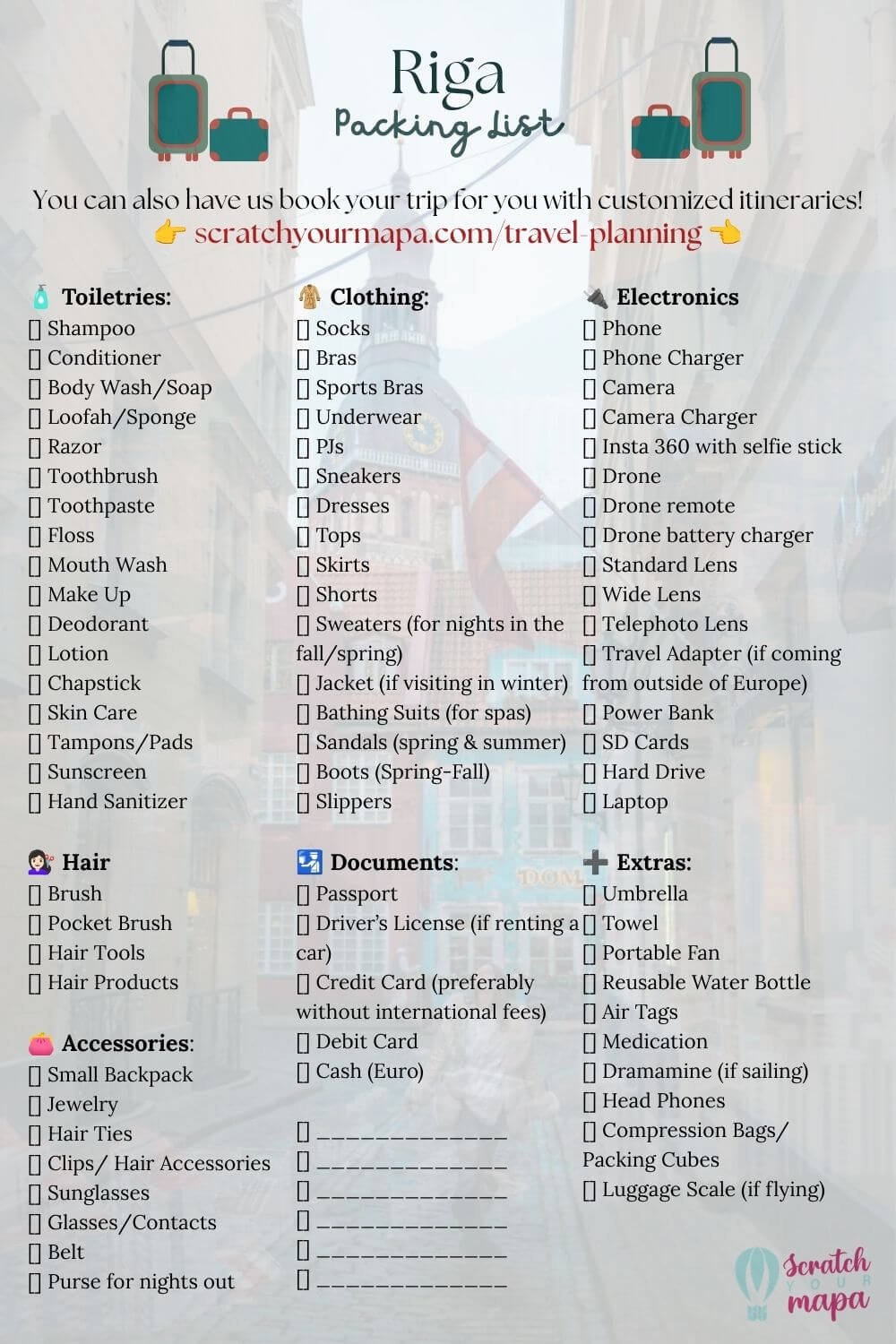 Riga packing list
