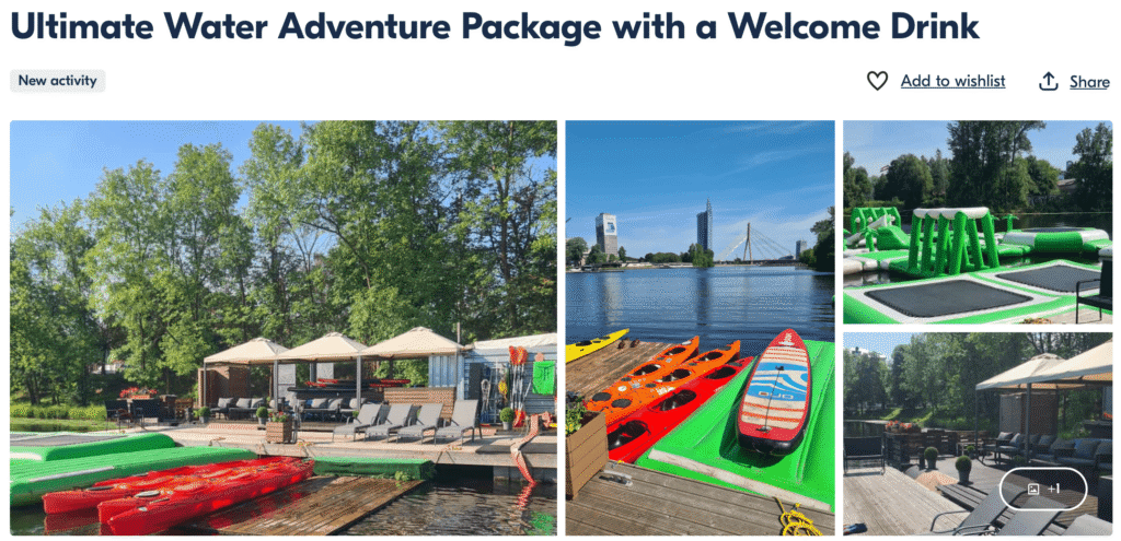 water adventure in Riga in summer