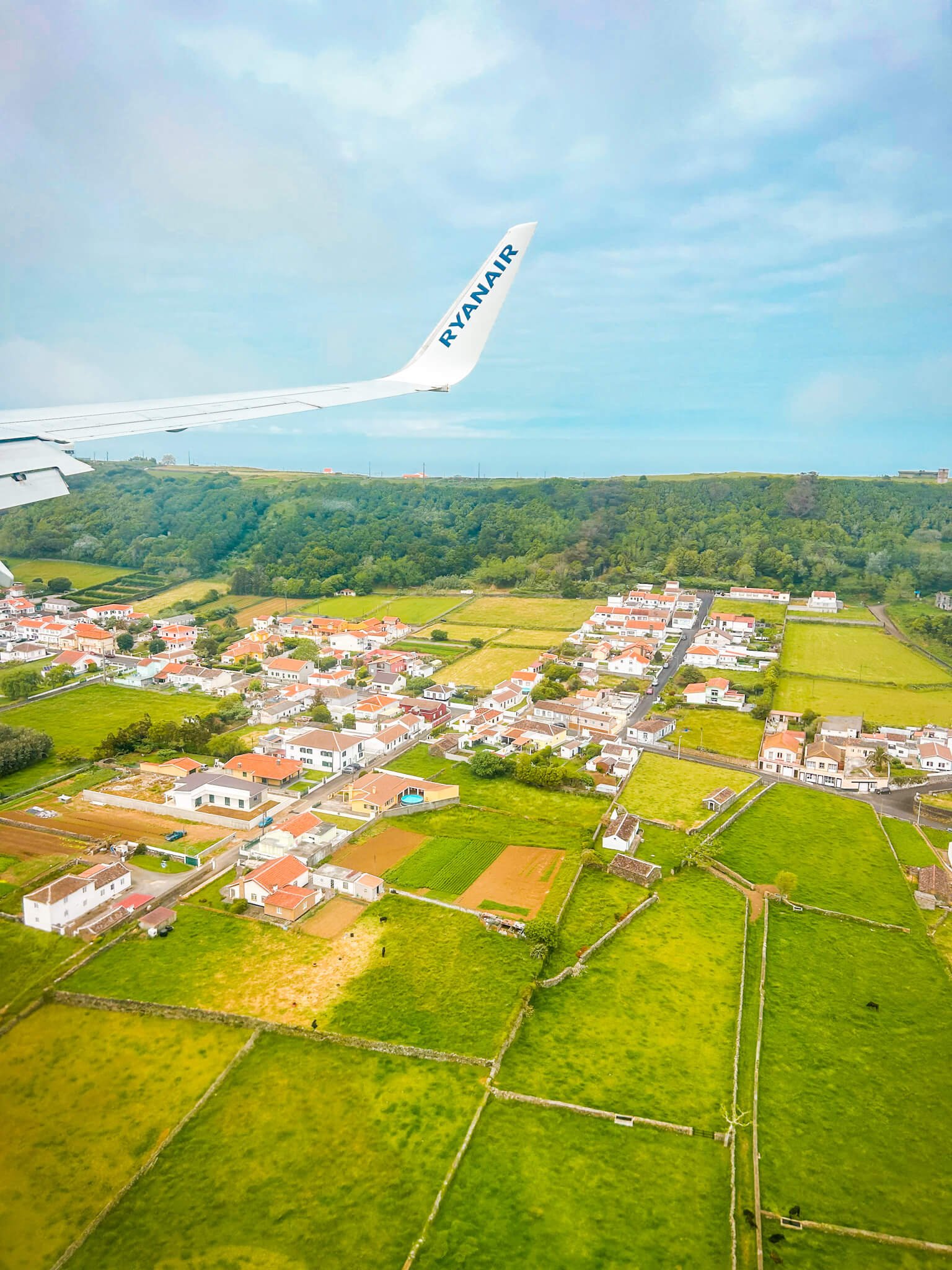 flying to Terceira, Azores