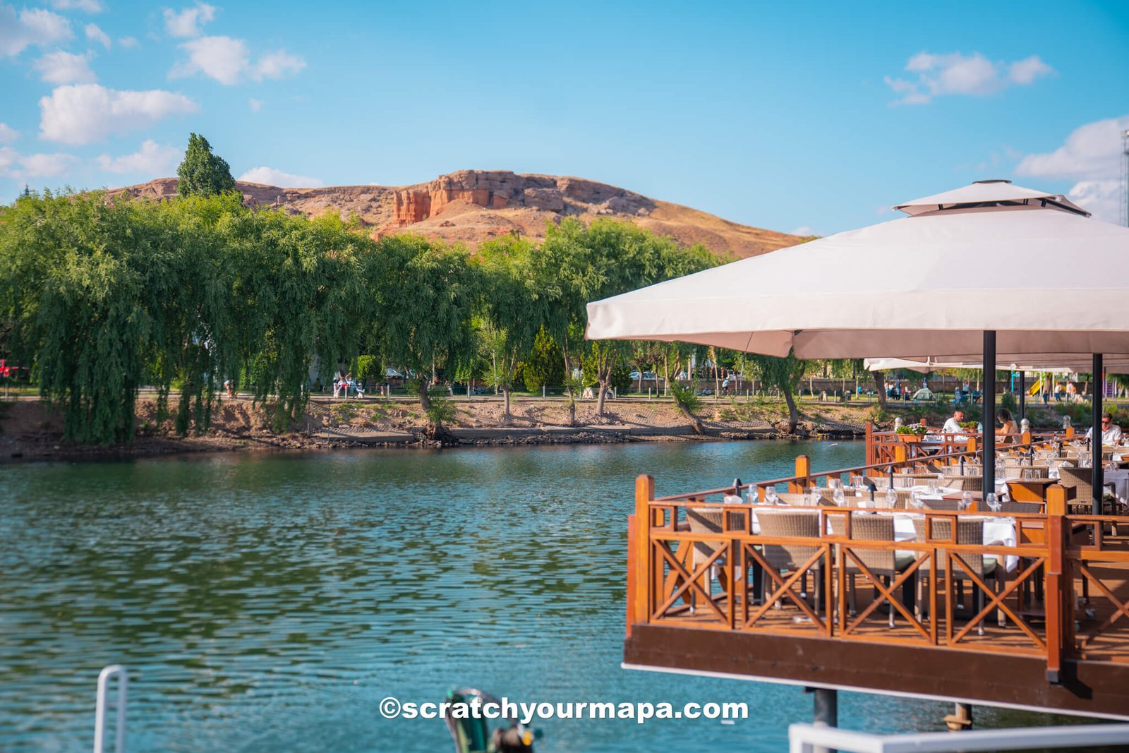 cafe along the river of Avanos, Cappadocia