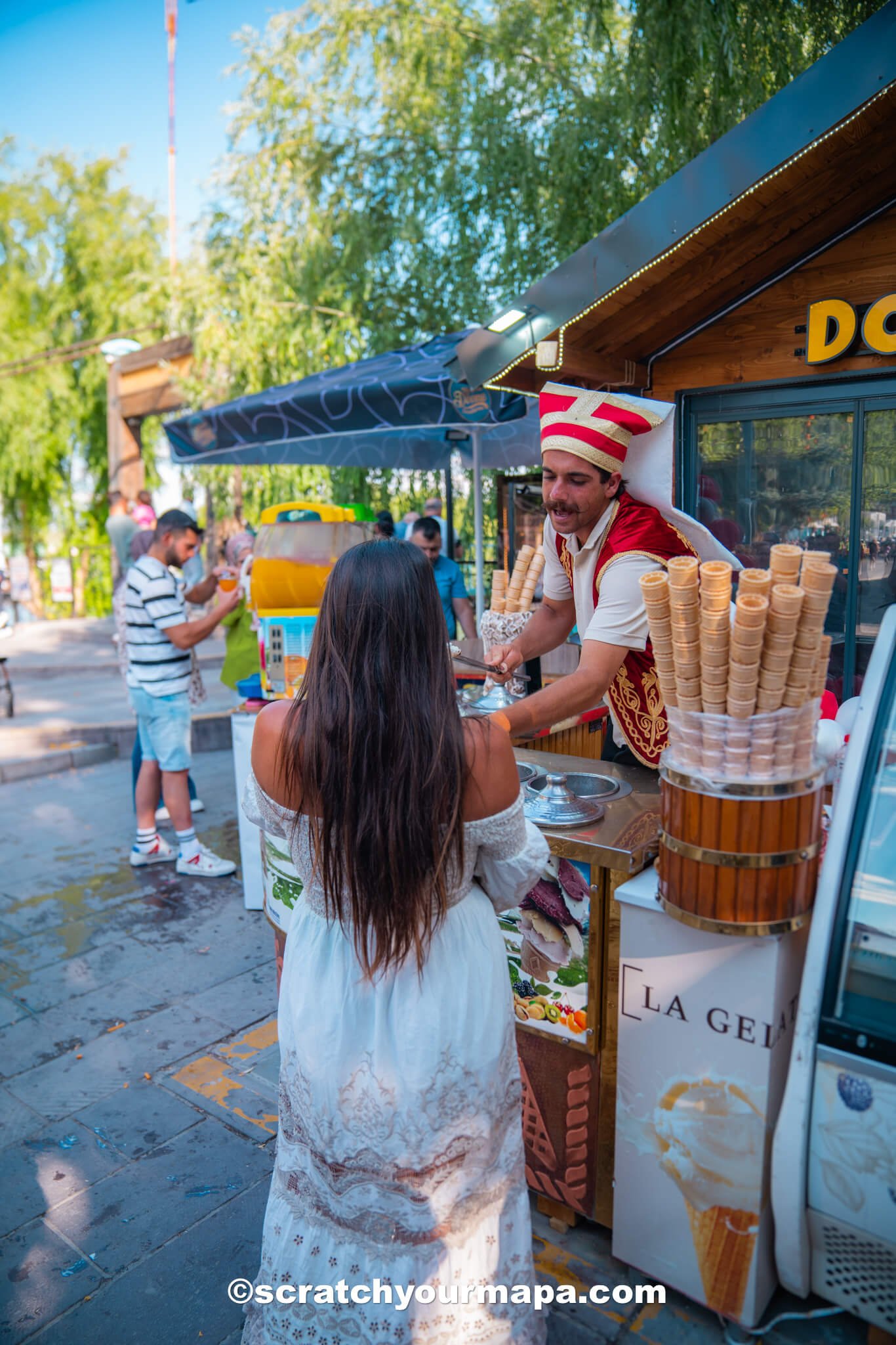 Turkish ice cream in Avanos, Cappadocia
