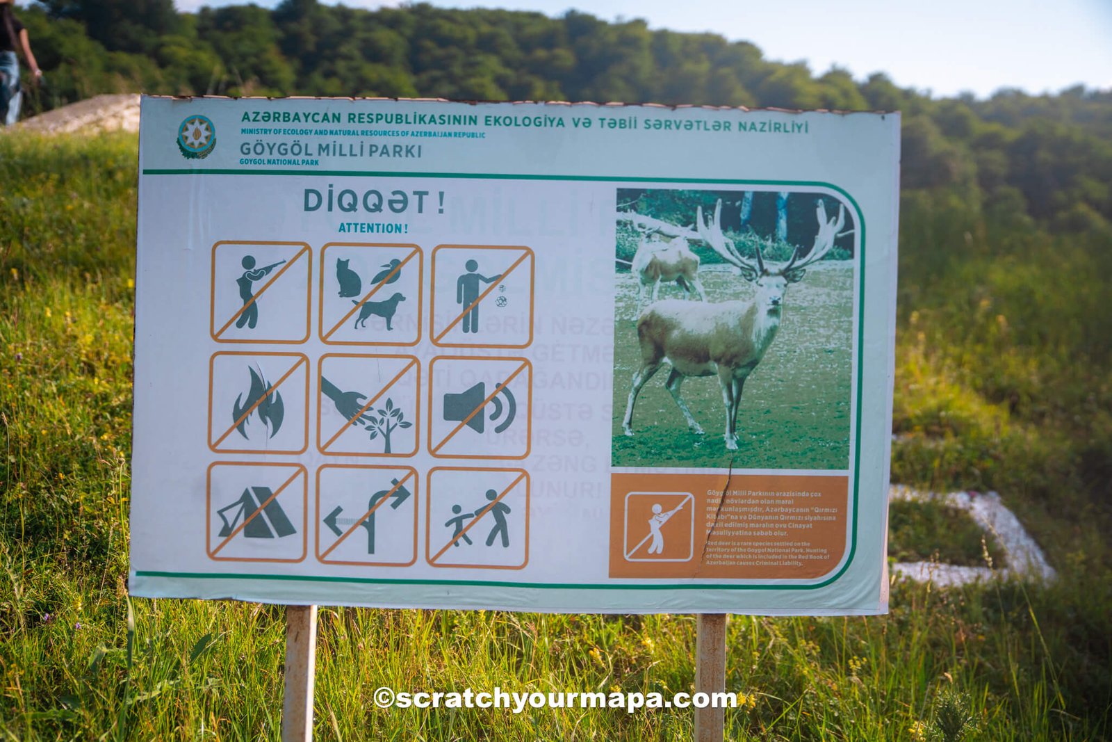 rules at Goygol National Park in Azerbaijan
