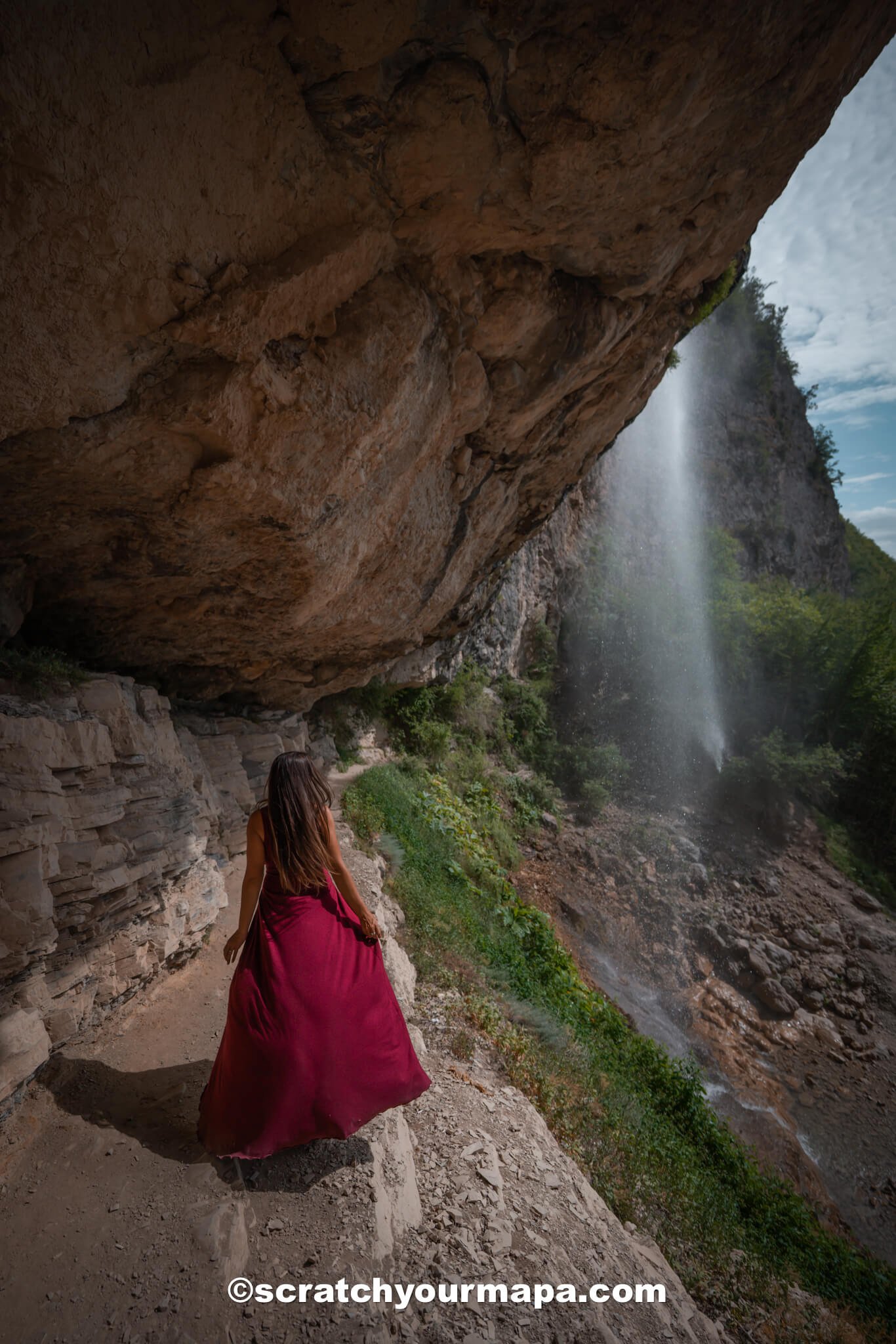 waterfall in Azerbaijan on a road trip