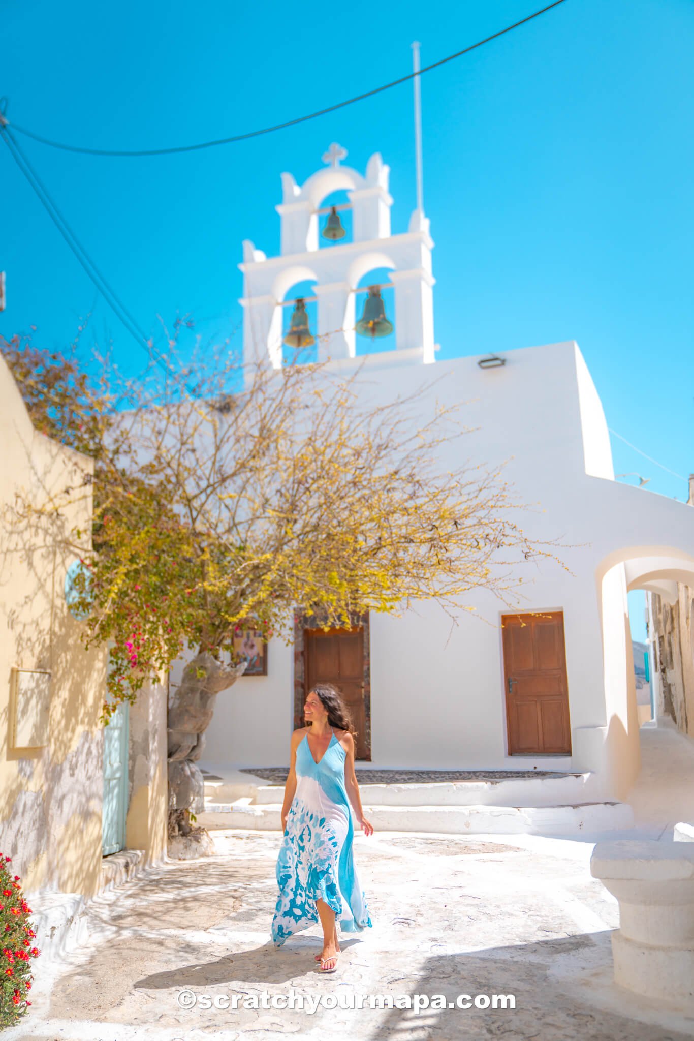 how to get around Santorini, Greece