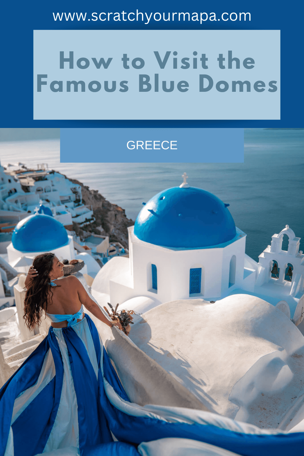 the blue domes in Santorini travel guide