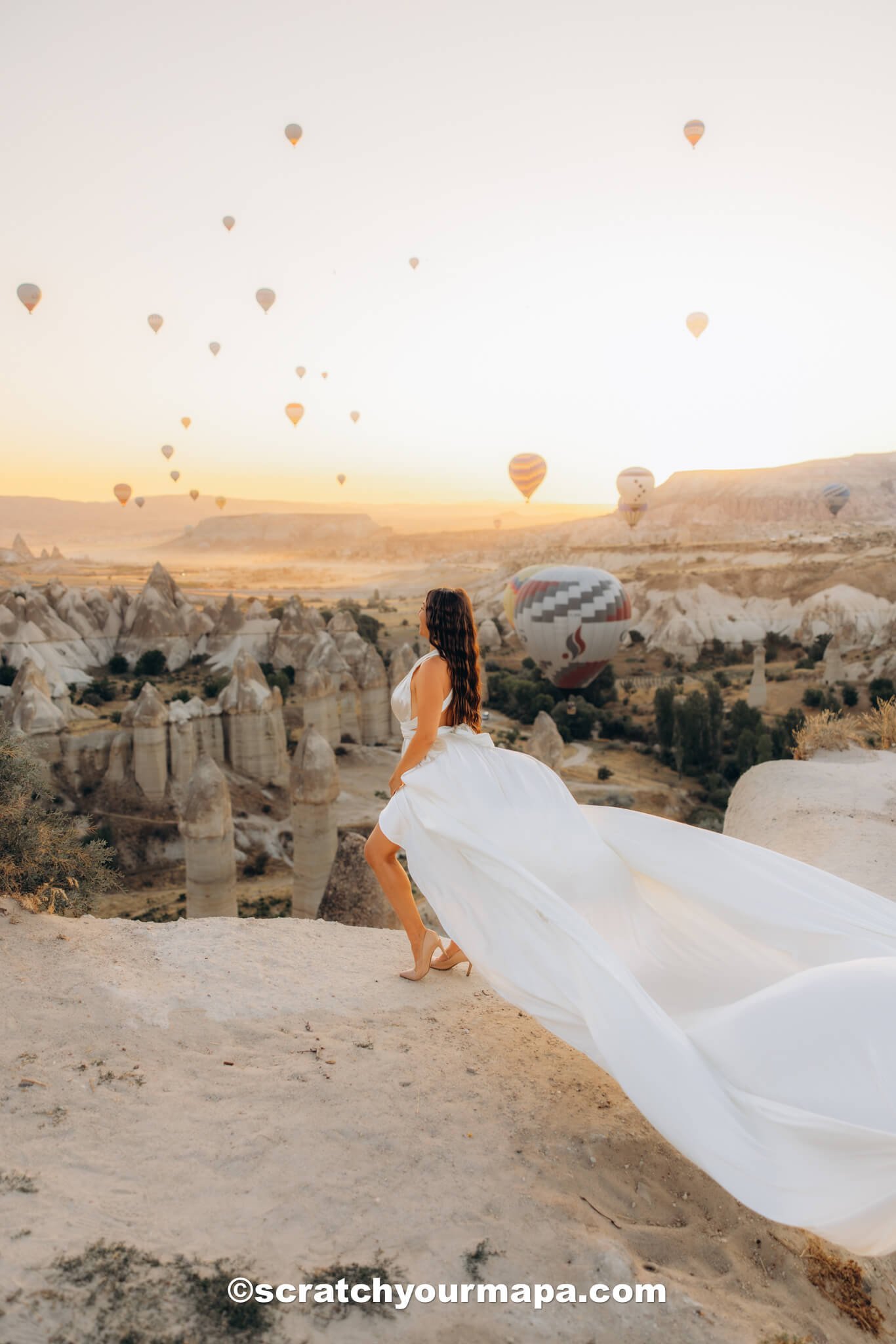 flying dress photoshoot - best photo spots in Cappadocia