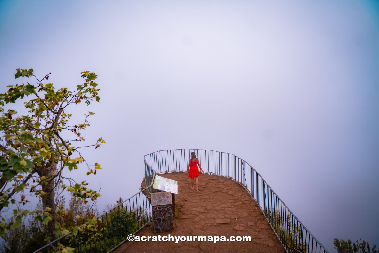 levada dos Balcoes view when it's cloudy