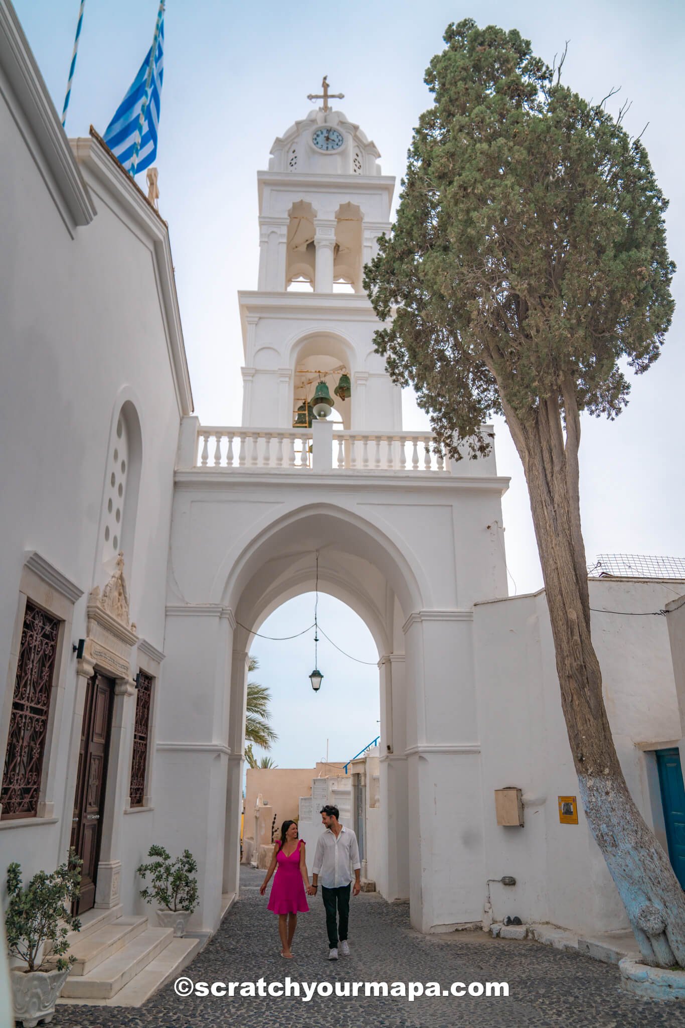 Megalochori bell tower - best photo spots in Santorini