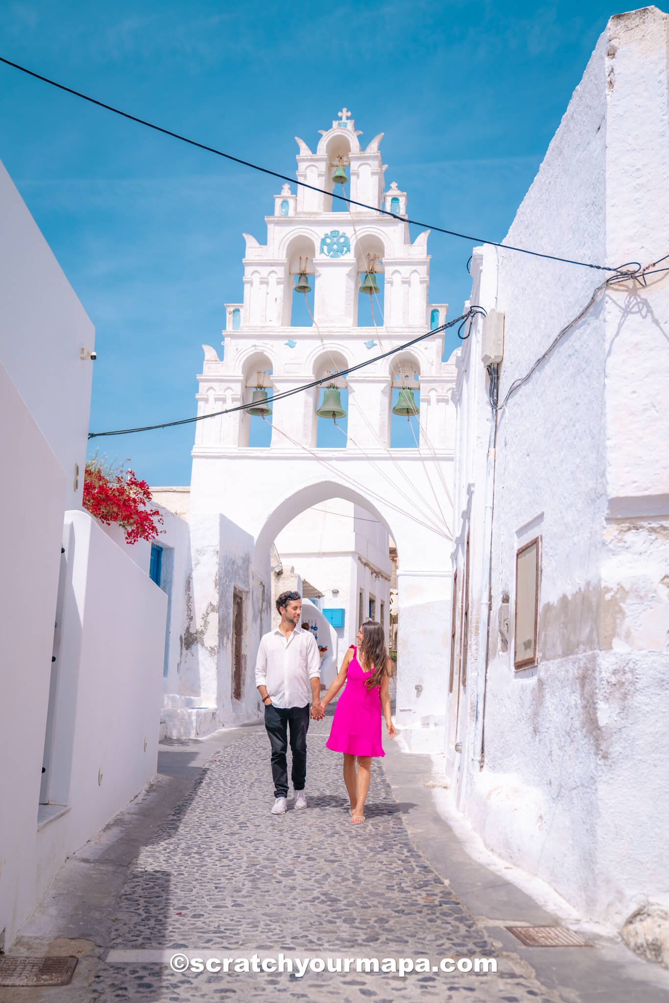 Three bells tower of Megacholori - best photo spots in Santorini