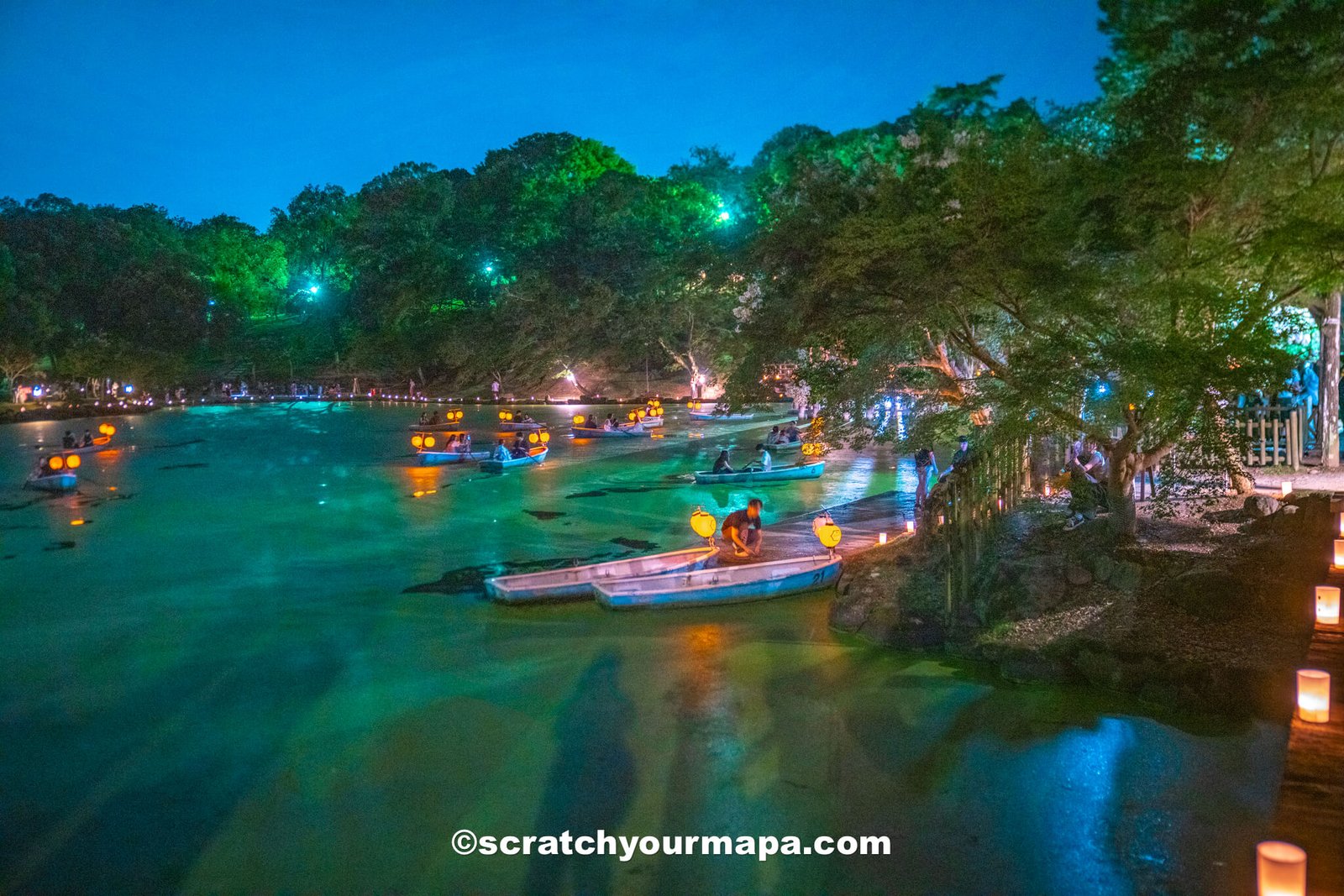 boat rides at the Nara lantern festival