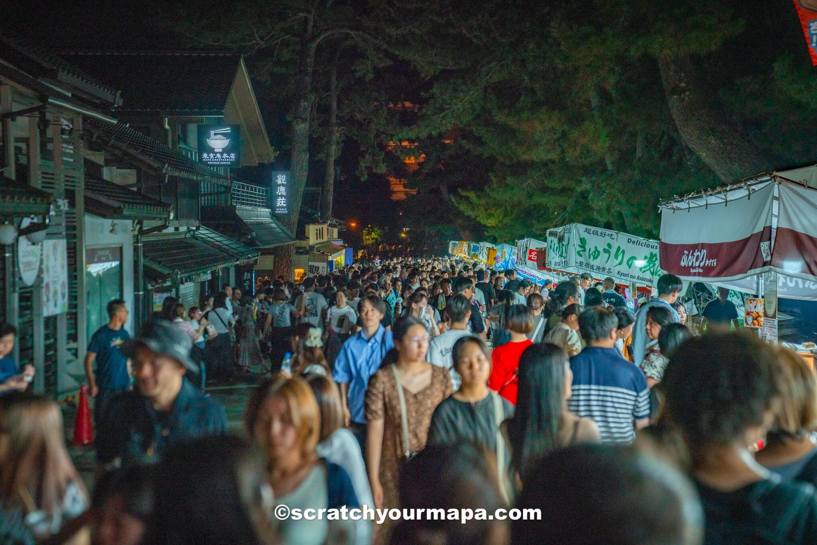 food stalls at Nara Tokae Festival
