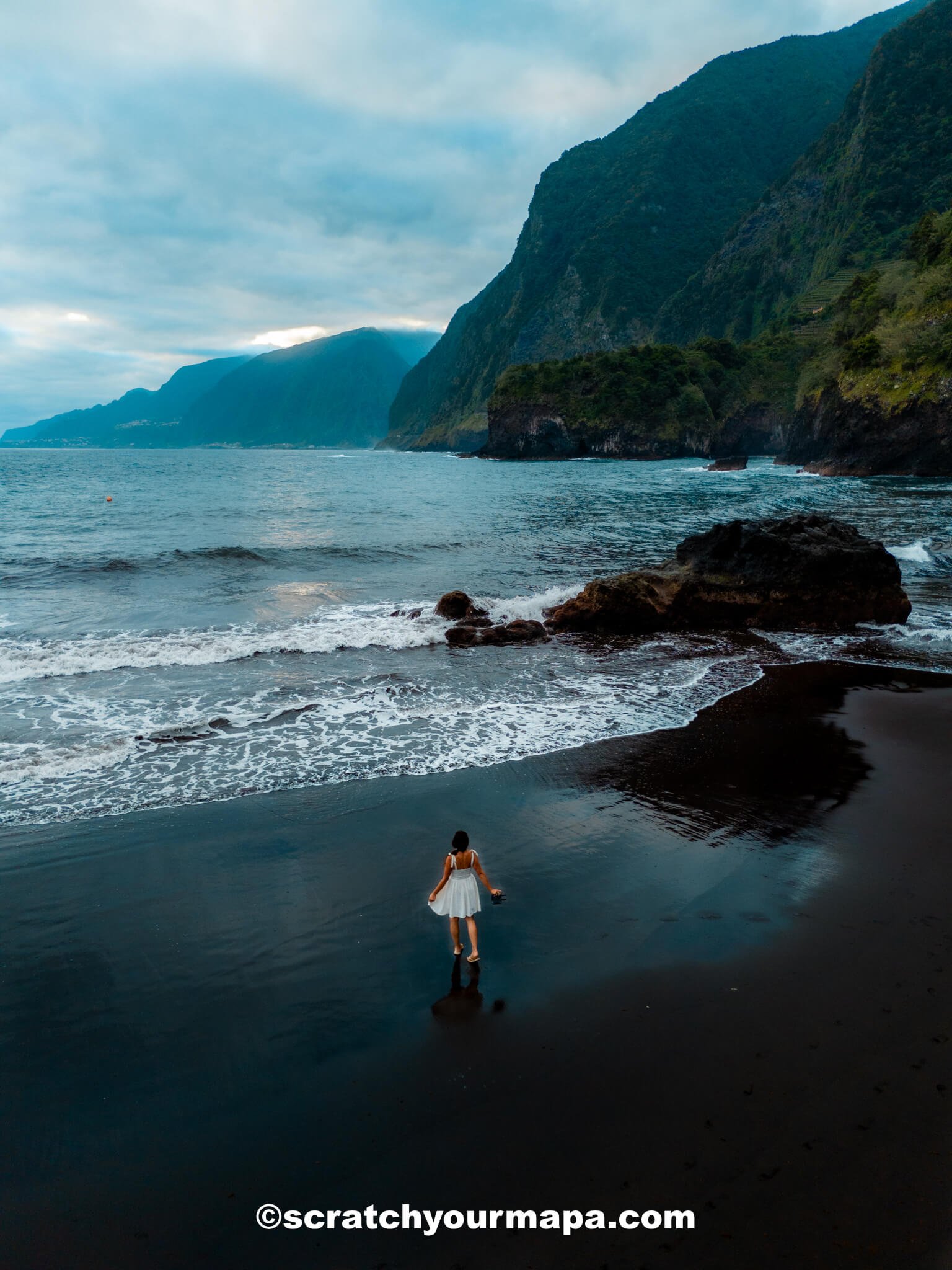 Madeira black sand beach - best things to Madeira, Portugal
