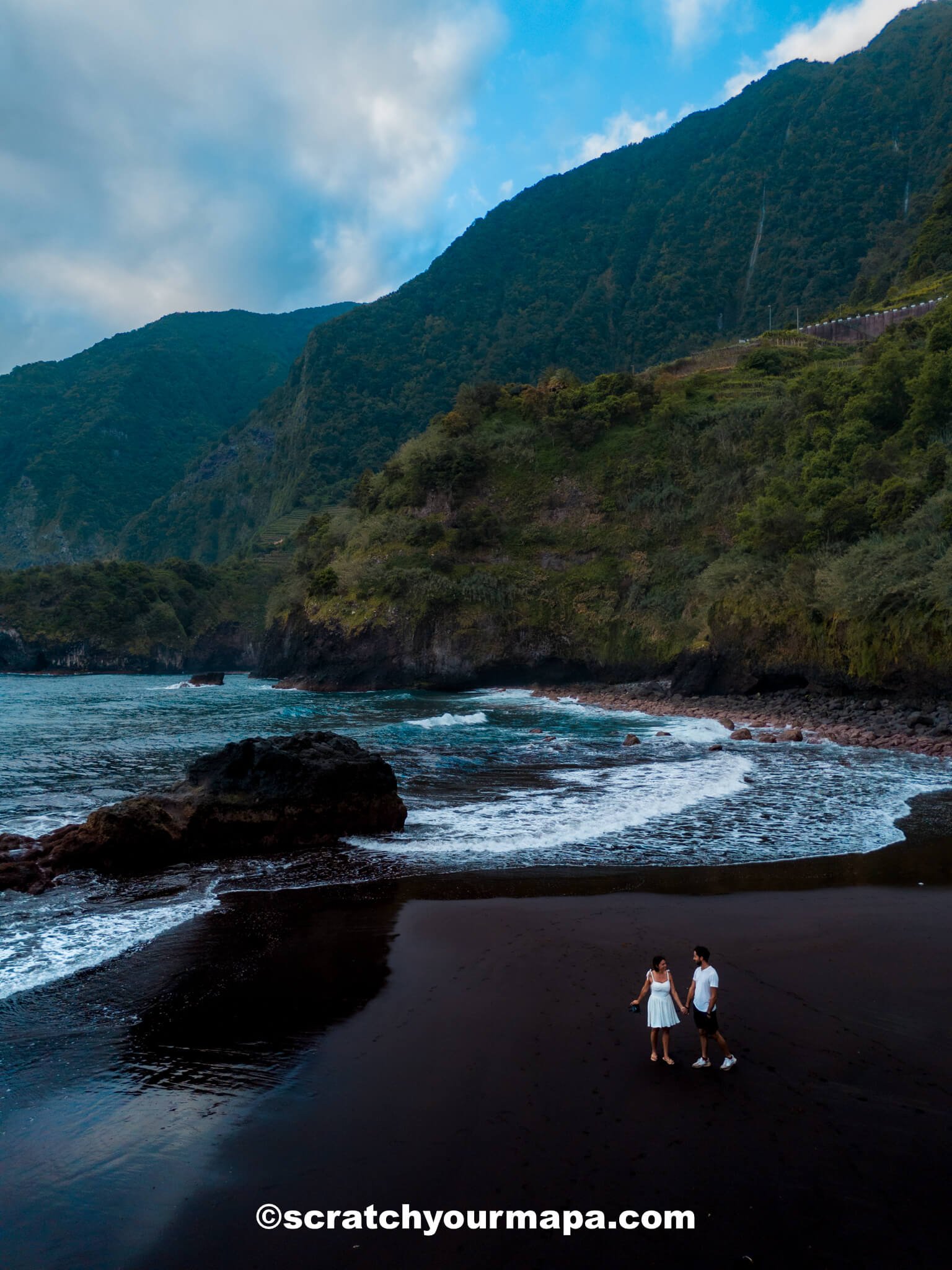 Seixal black sand beach - best photo spots in Madeira