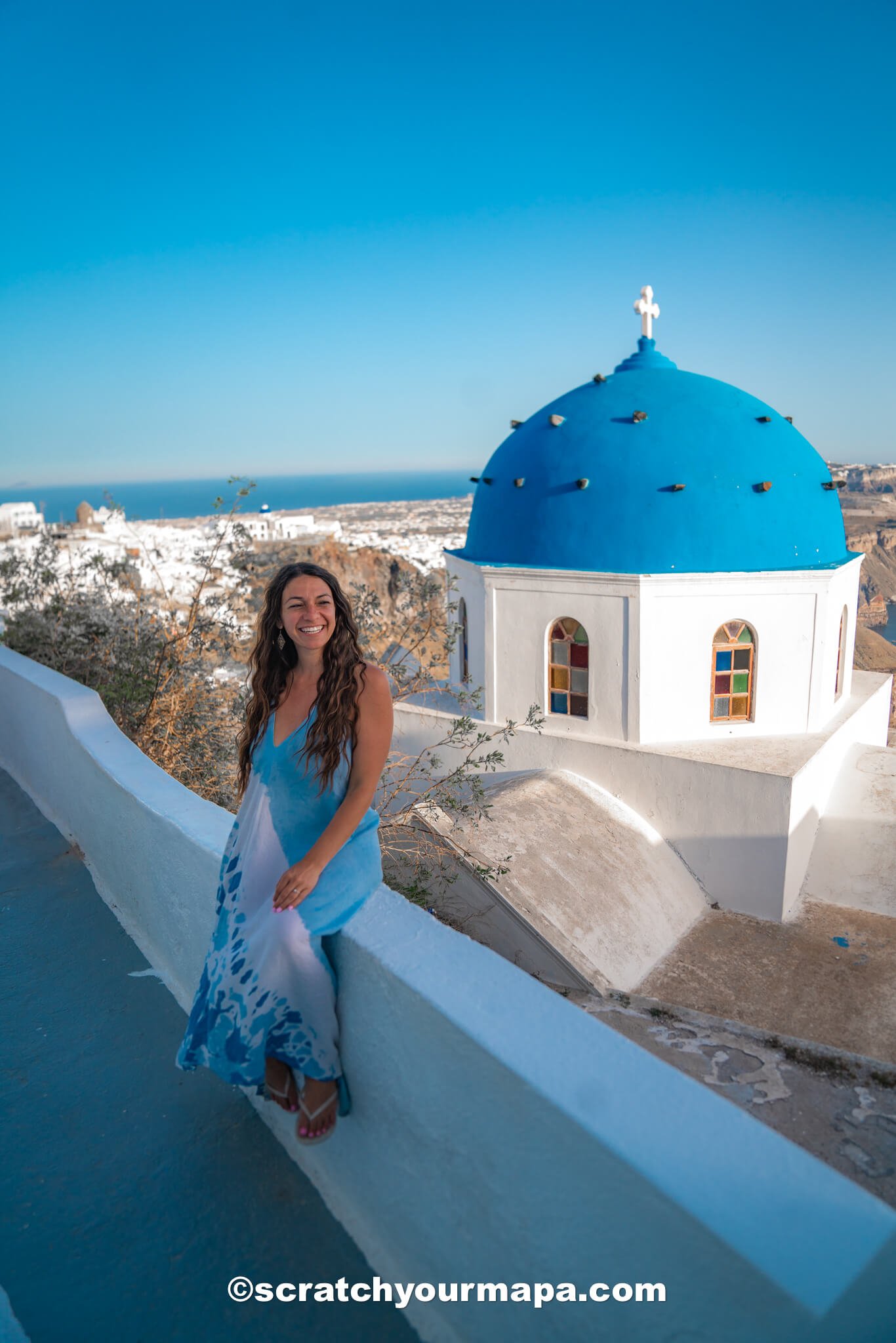 Church of the Resurrection of the Lord (Imerovigli) - blue domes in Santorini