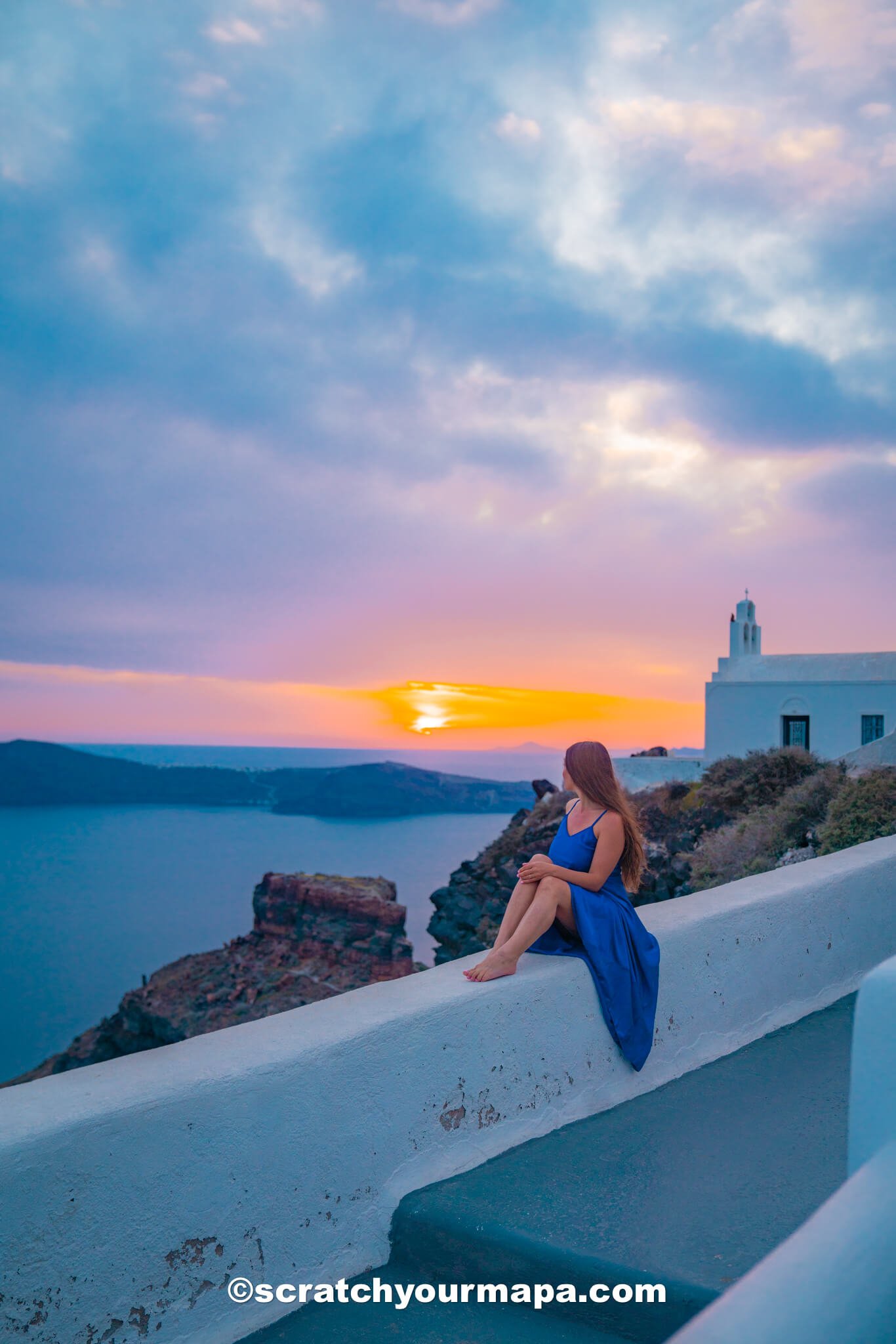 sunset in Santorini