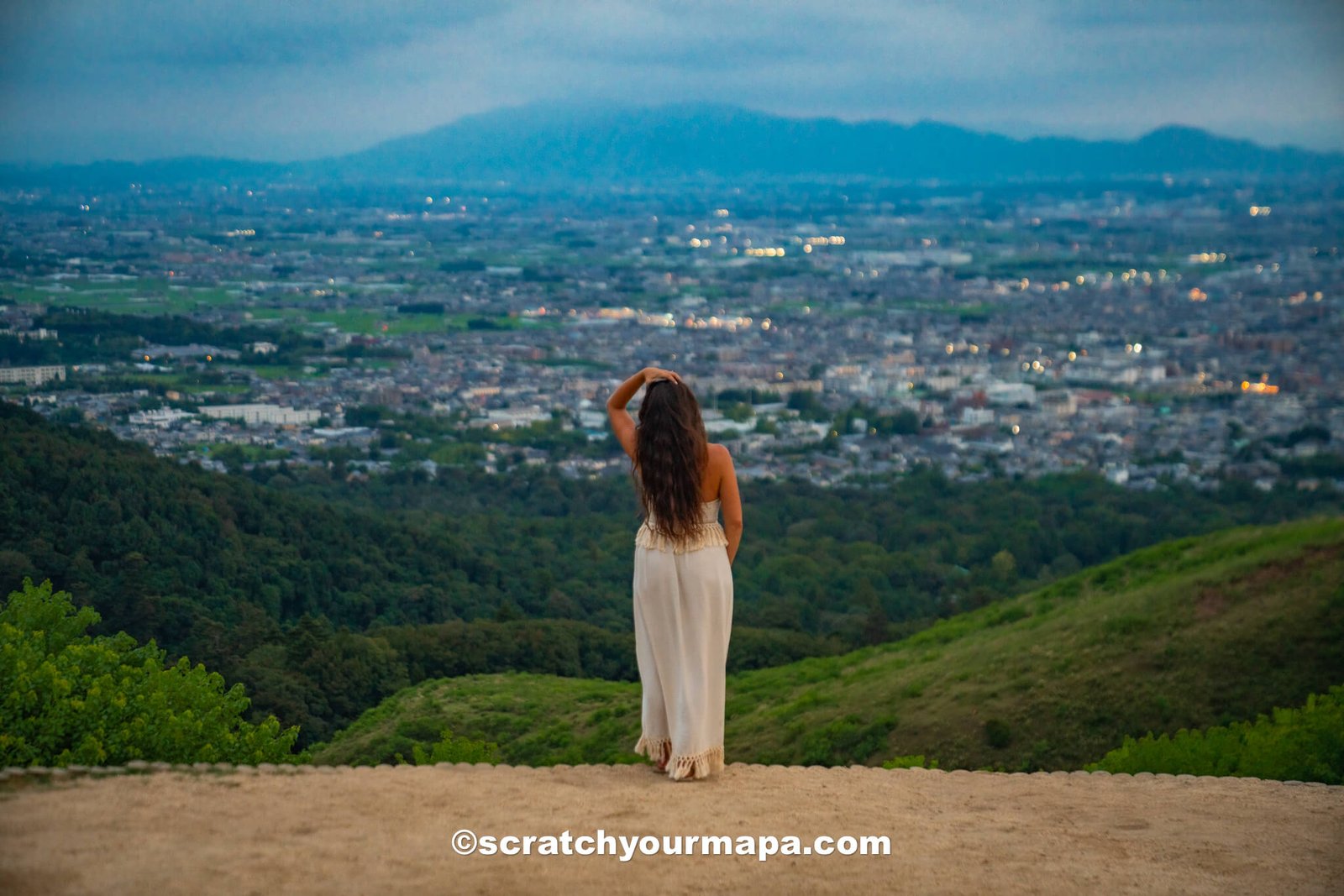 sunset at Mount Wakakusa - best things to do in Nara, Japan in one day