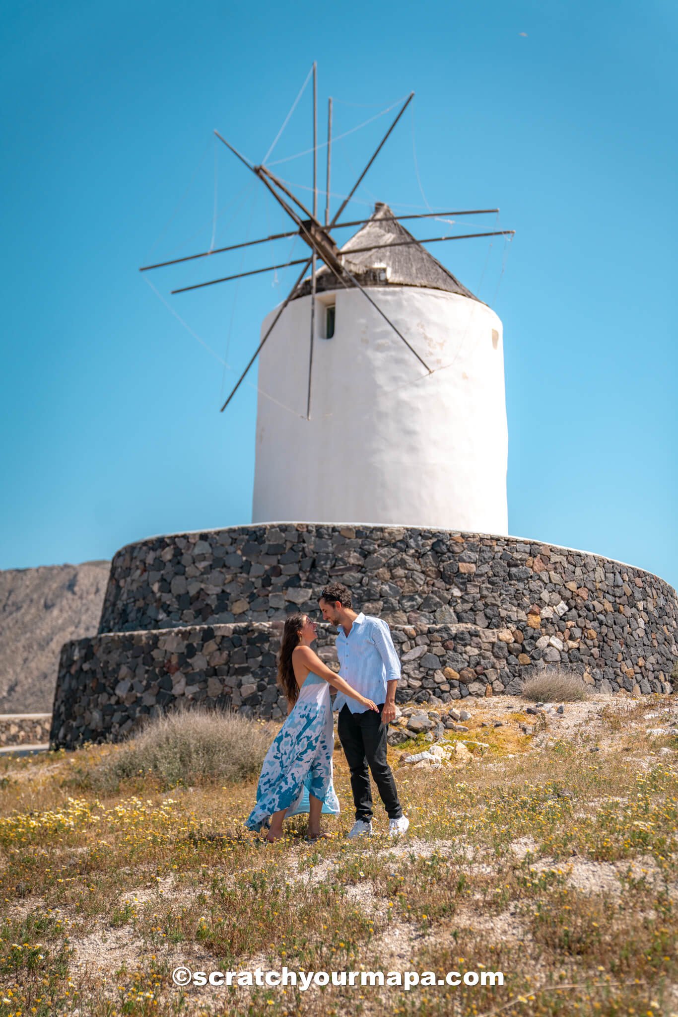 windmills in Santorini - best photo spots in Santorini