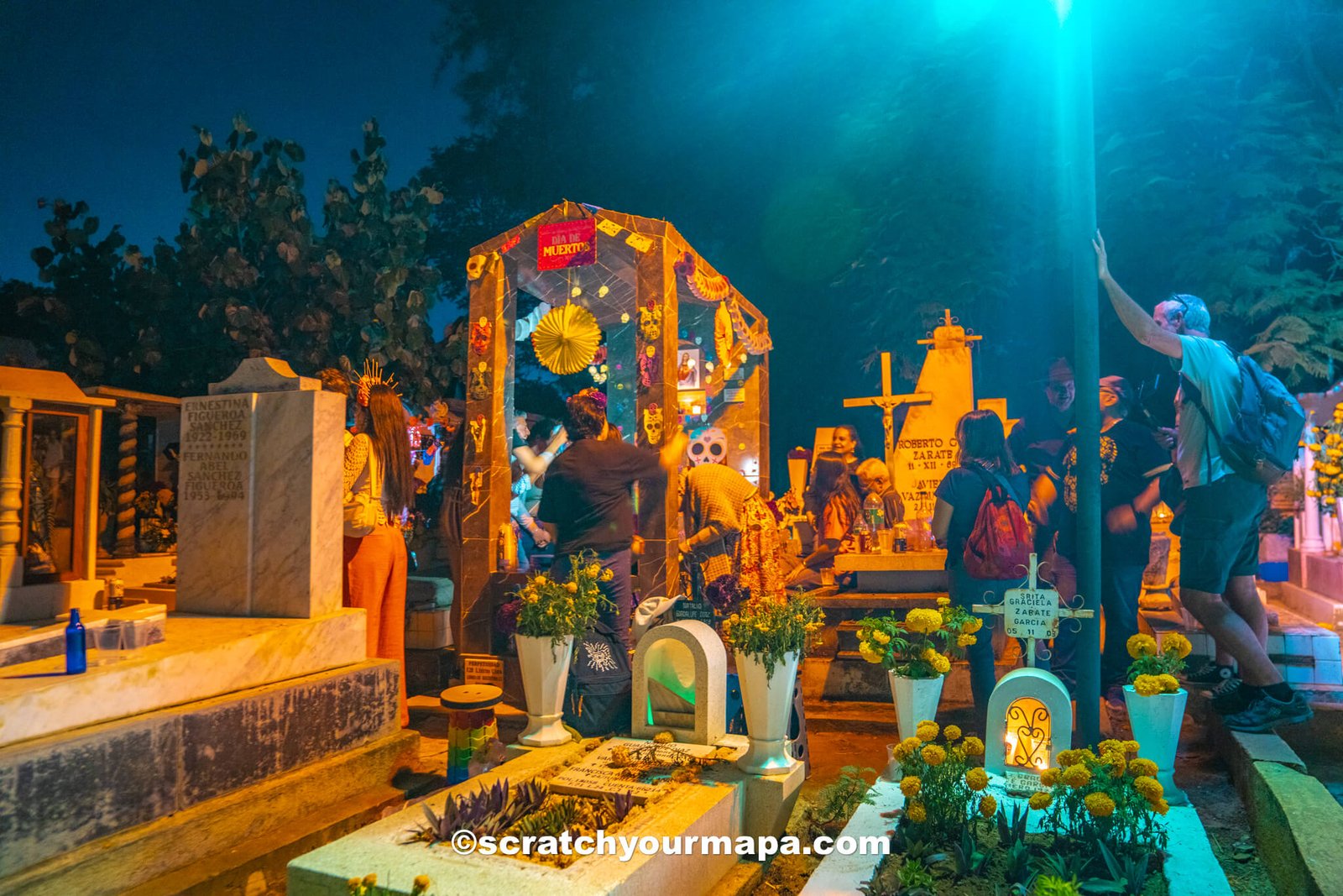 cemeteries during Dia de Los Muertos in Oaxaca, Mexico