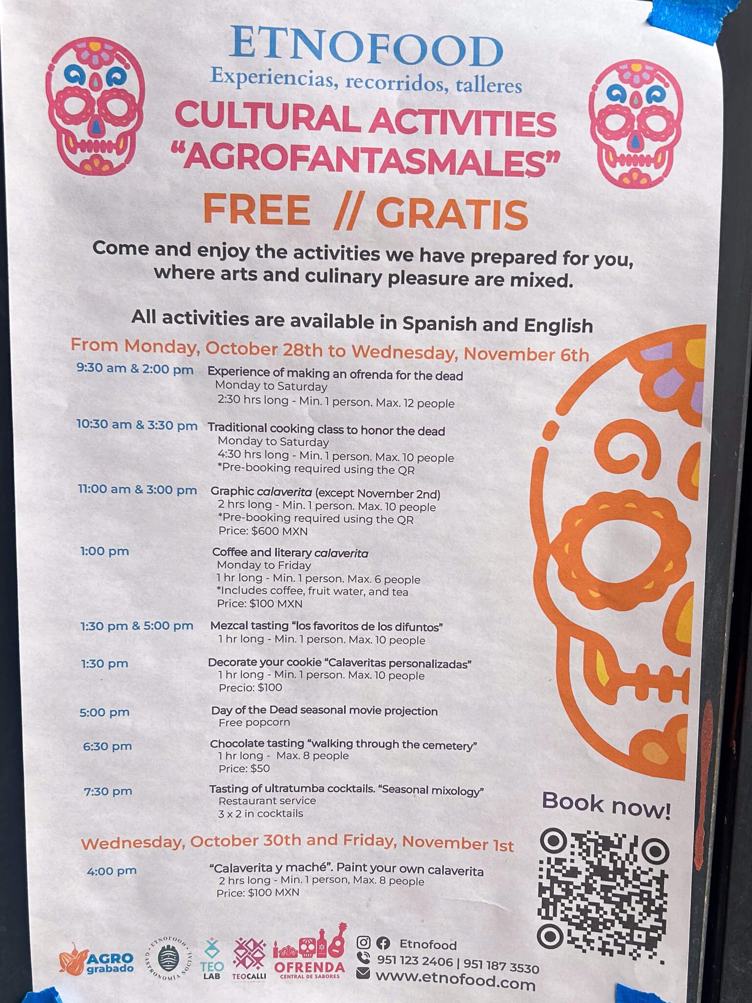 activities during Dia de los Muertos in Oaxaca, Mexico