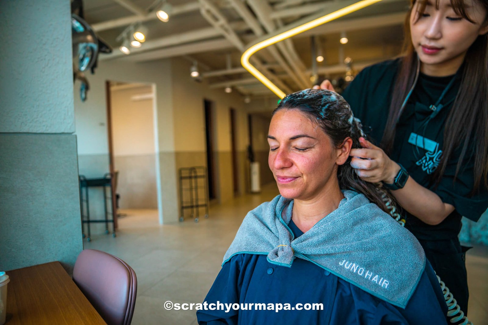 viral scalp treatment while visiting Seoul, South Korea