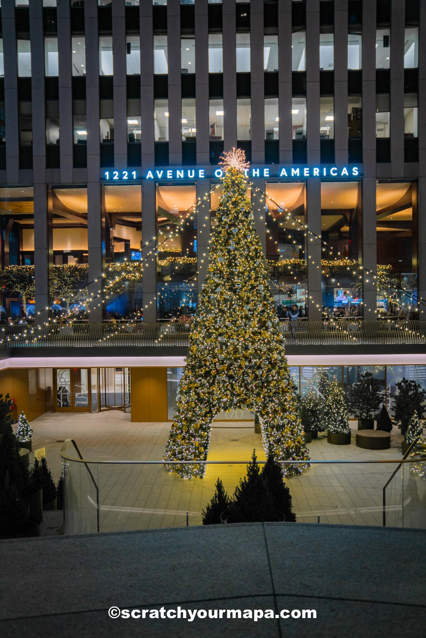 Christmas Tree Avenue of the Americas in NYC-1 Christmas trees in NYC