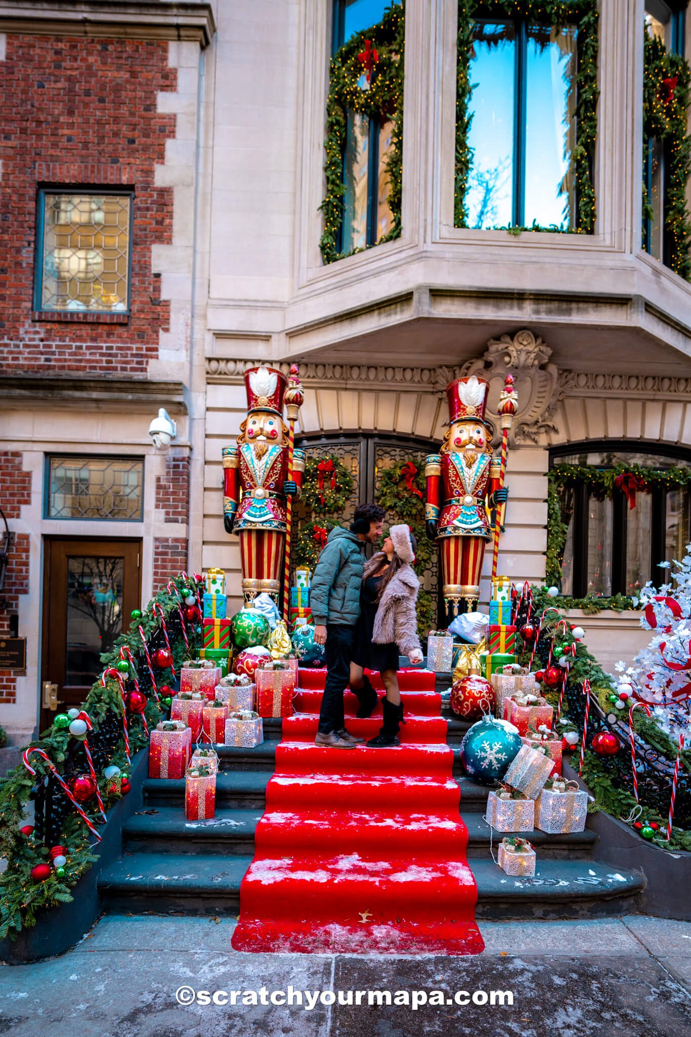 Upper East side homes decorated for Christmas - best Christmas decorations in NYC