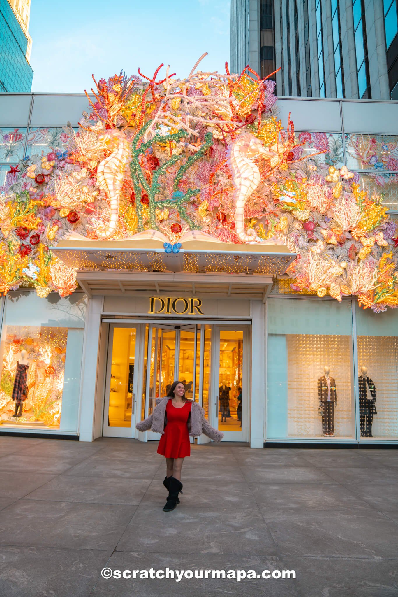 Dior - best Christmas decorations in NYC