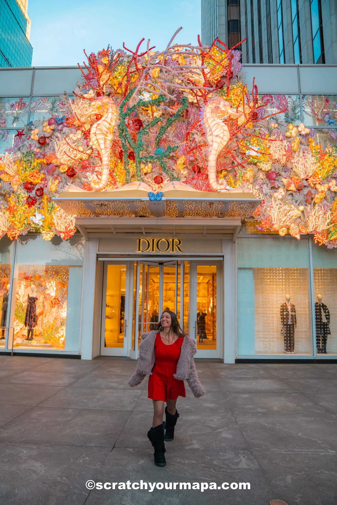 Dior - best Christmas window displays in NYC