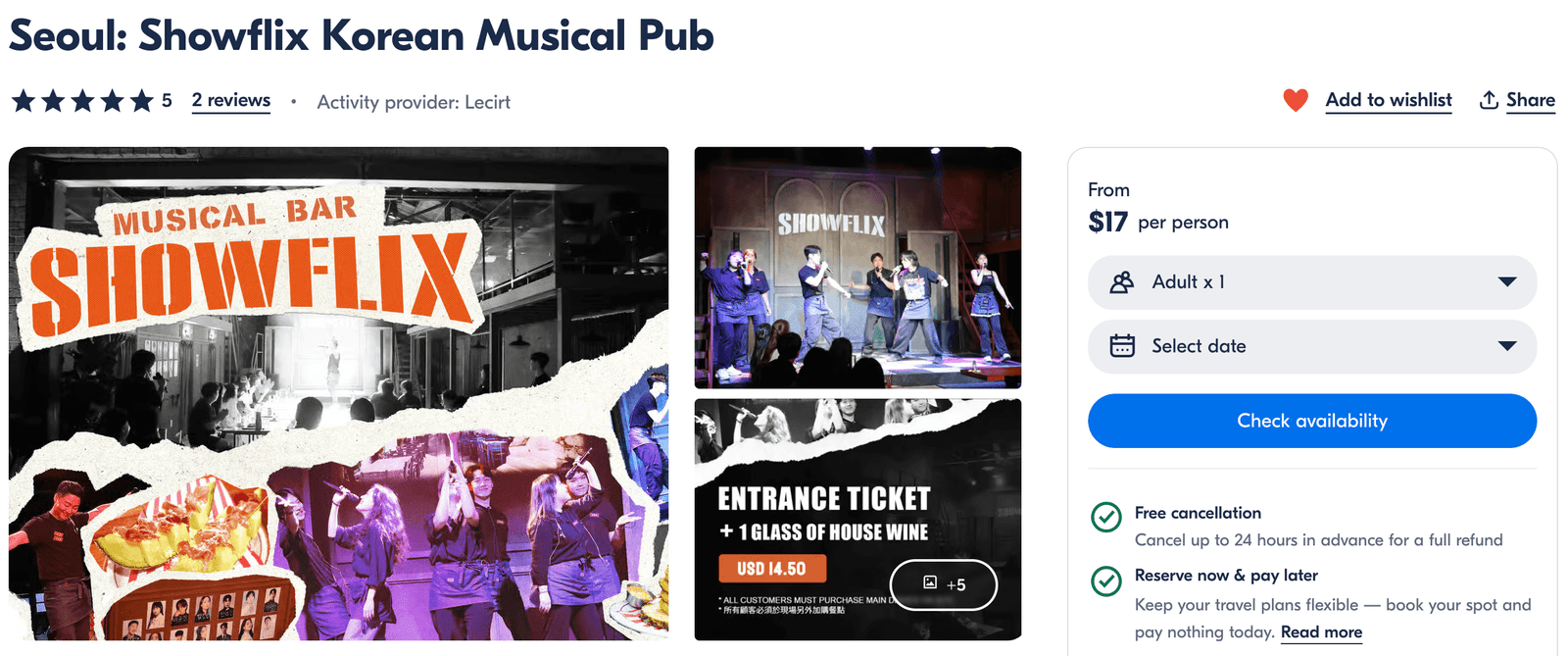 Showflix musical pub - unique things to do in Seoul, South Korea