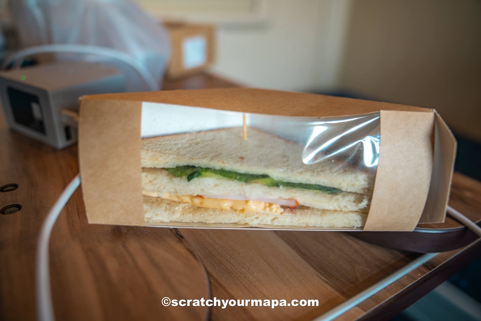 sandwich on the Tbilisi to Yerevan train