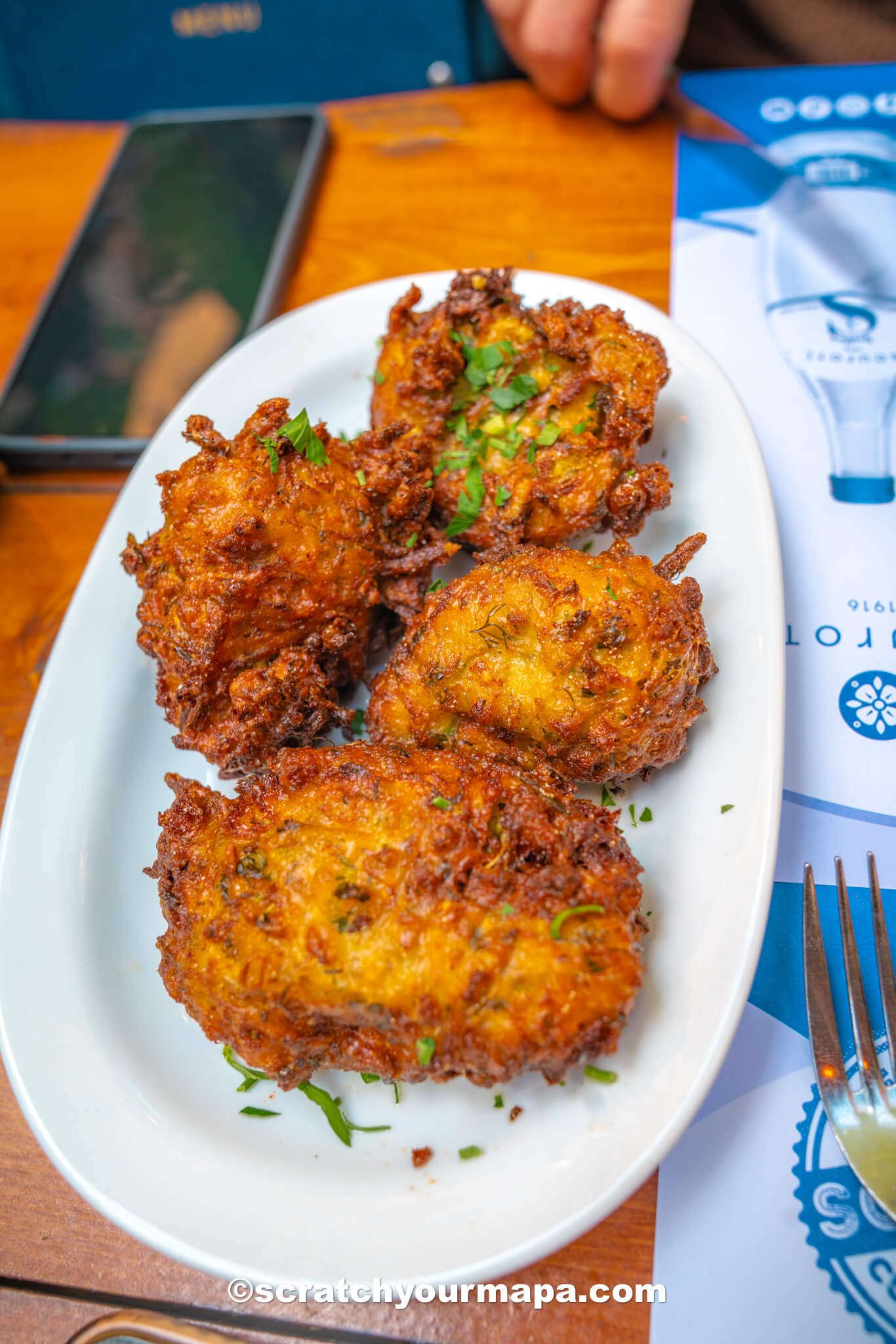zucchini fritters - what to eat in Athens, Greece