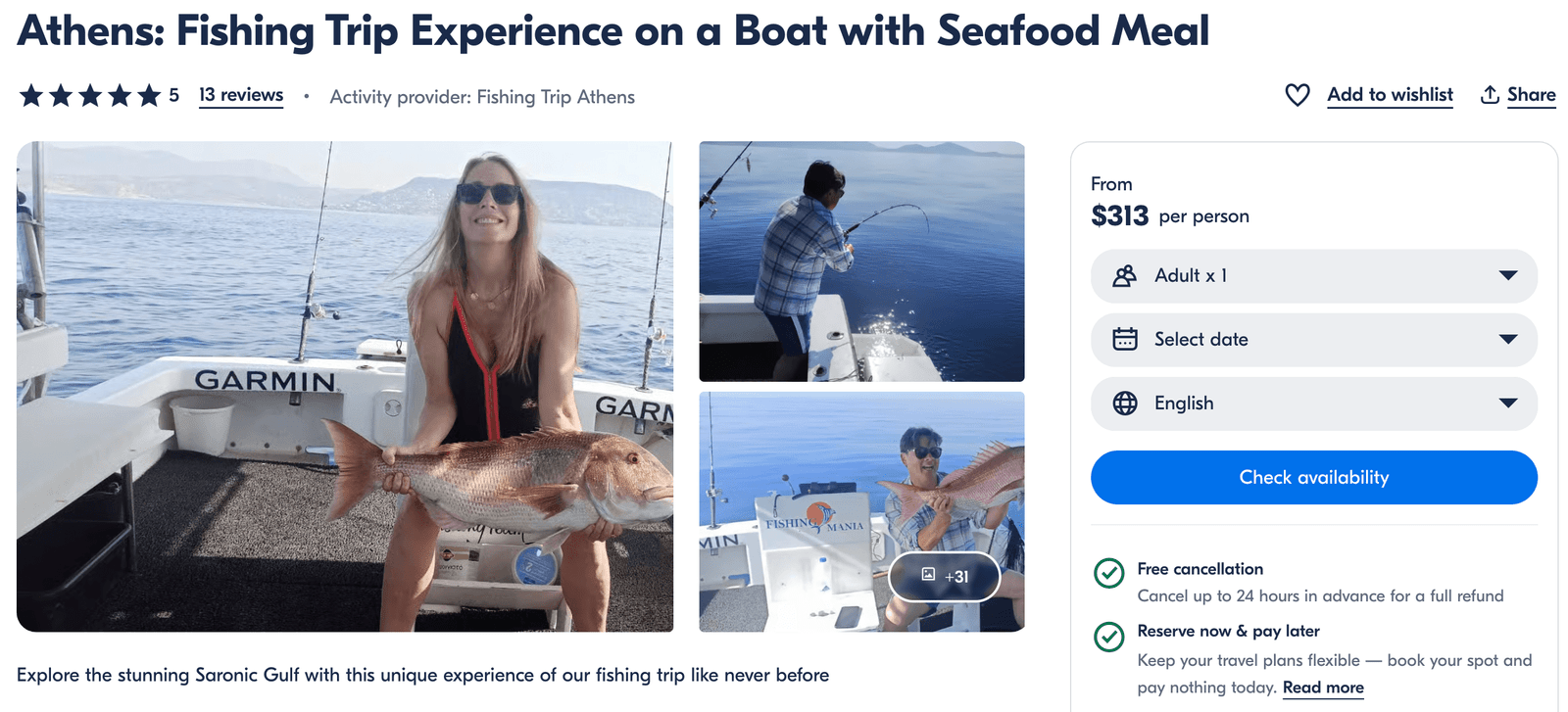 fishing tour in Athens