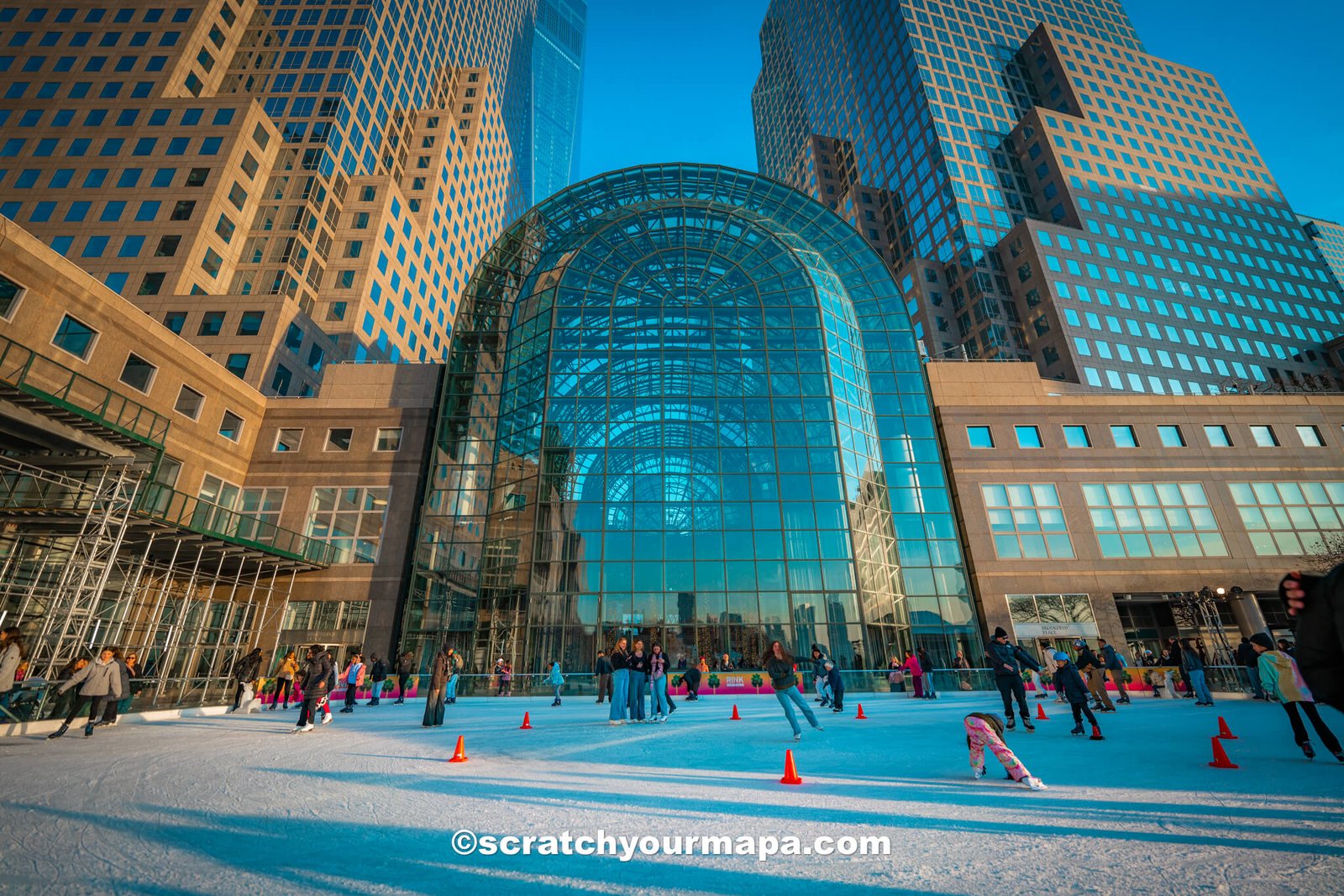 ice skating at Brookfield Place - Christmas in Manhattan, New York