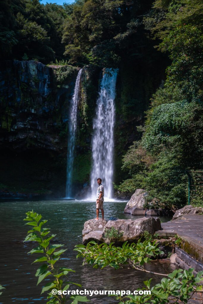planning a trip to South Korea - Cheonjiyeon Waterfall in Jeju South Korea