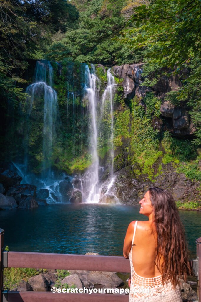 waterfalls in Jeju - planning a trip to South Korea