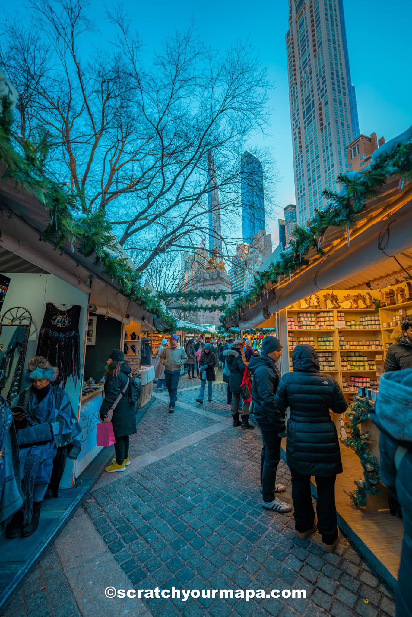 Christmas Market at Columbus Circle - Christmas in Manhattan, New York