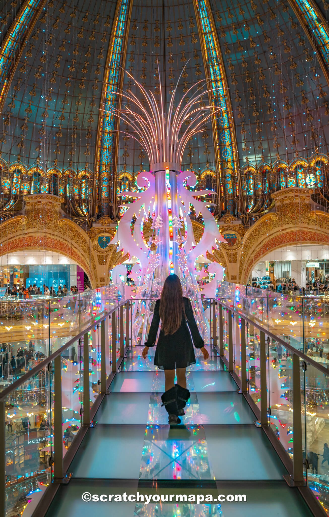 Galeries Lafayette for Christmas in Paris, France